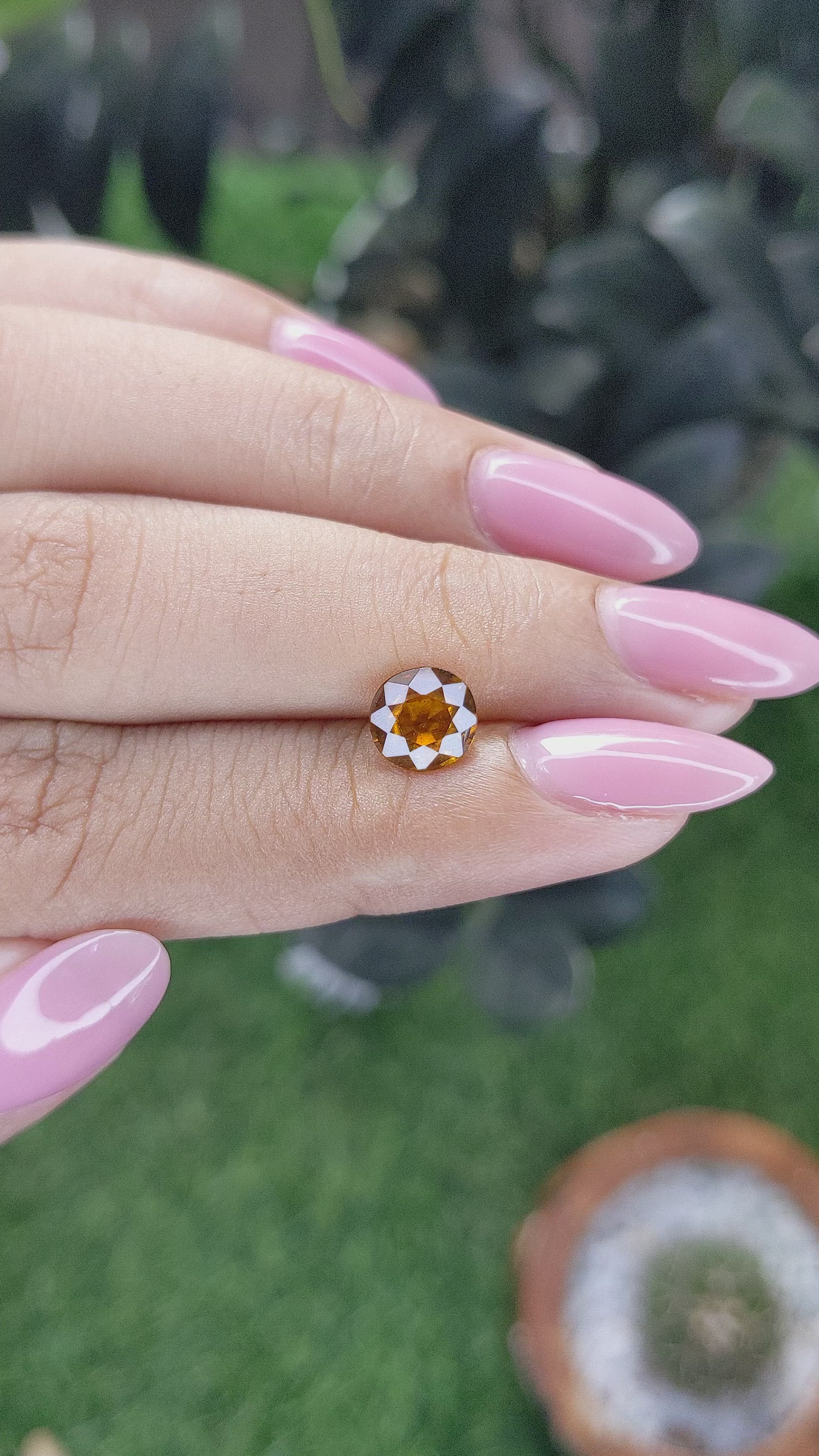 1.39 Ct. Orange Hessonite Garnet Size Video