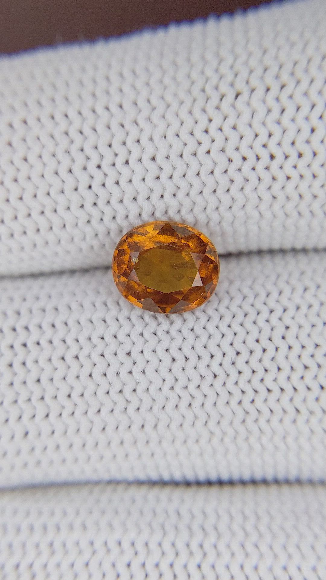 1.83 Ct. Orange Hessonite Garnet Size Video