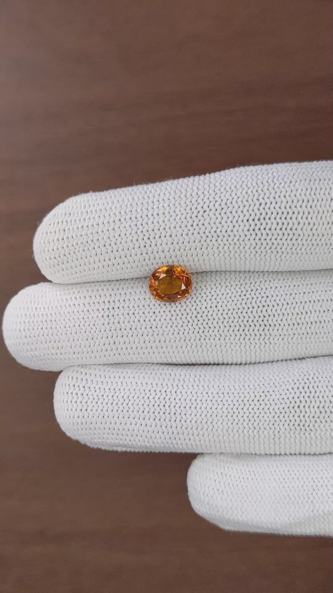 1.83 Ct. Orange Hessonite Garnet Size Video