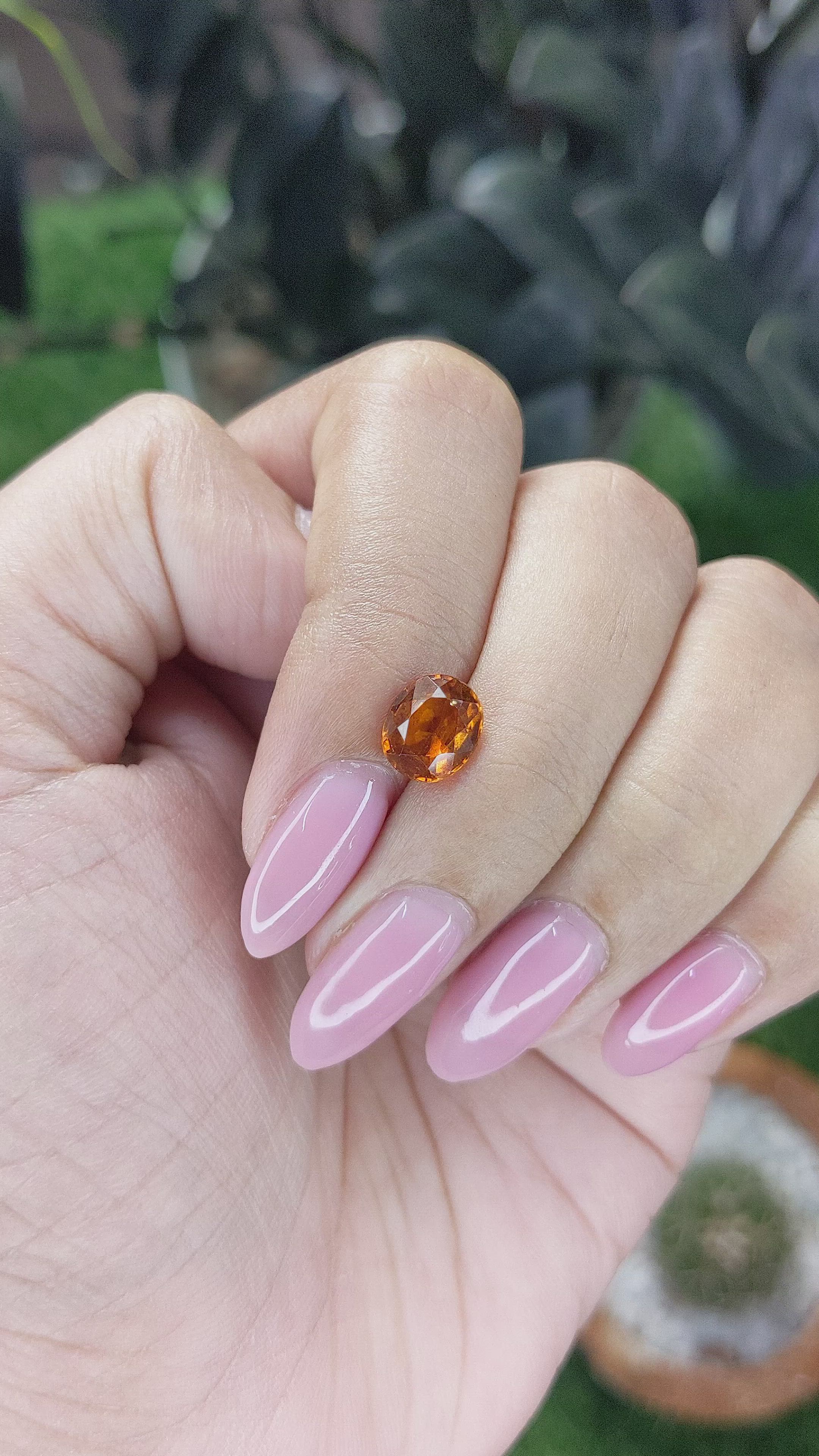 1.83 Ct. Orange Hessonite Garnet Size Video