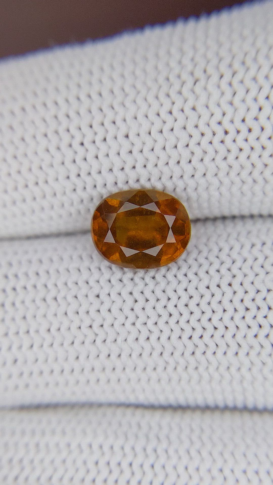 2.33 Ct. Golden Orange Hessonite Garnet Size Video
