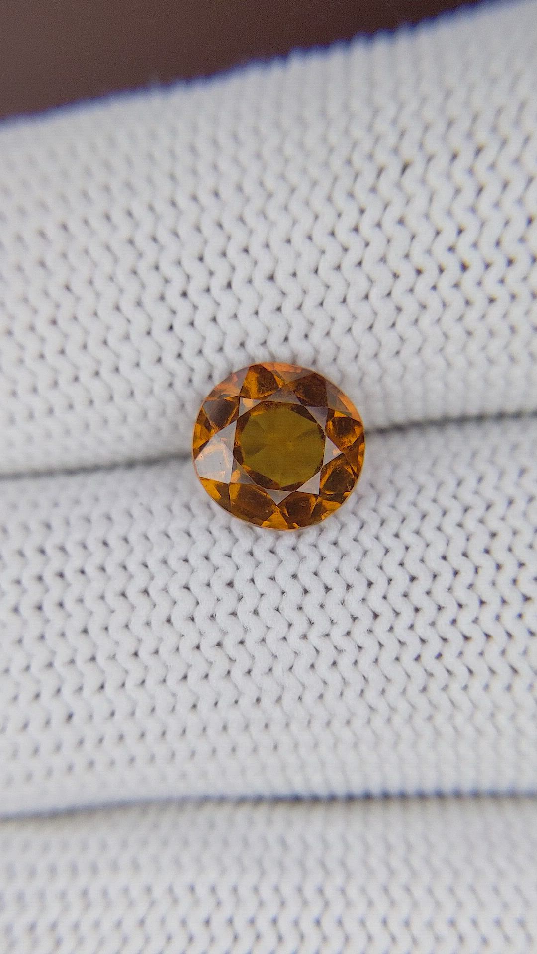 1.87 Ct. Golden Orange Hessonite Garnet Size Video
