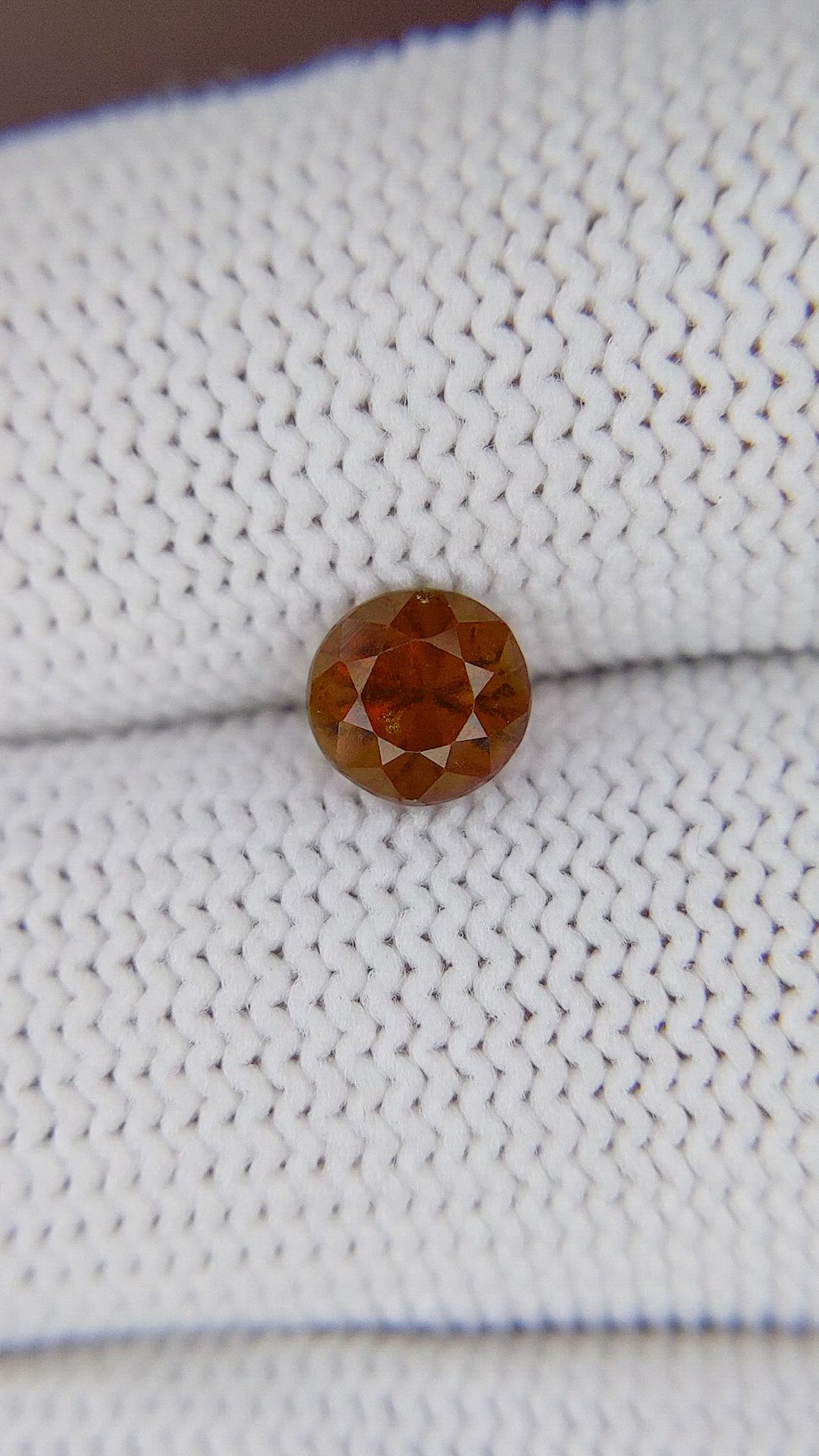 1.05 Ct. Reddish Brown Hessonite Garnet Size Video