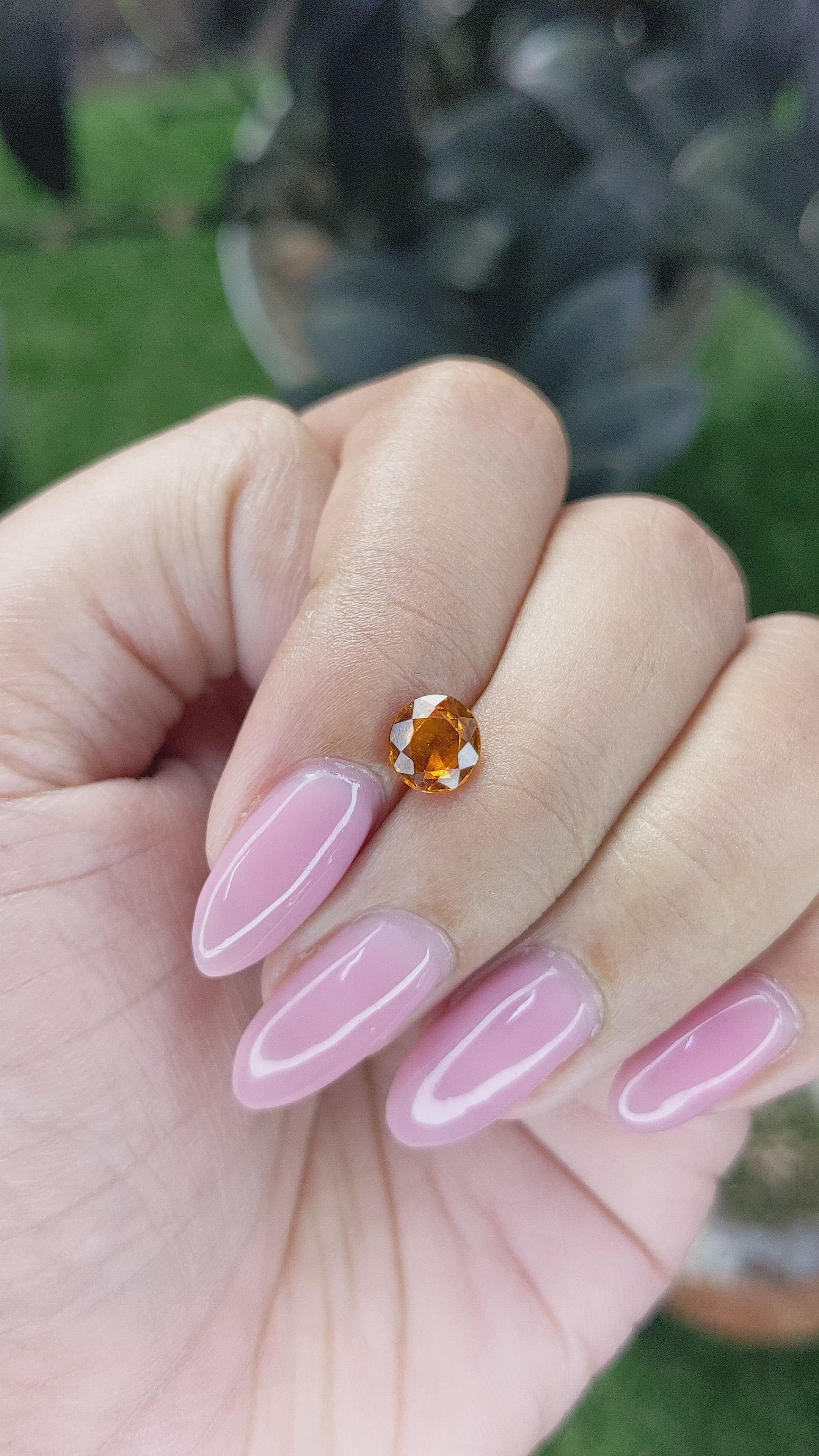 1.09 Ct. Golden Orange Hessonite Garnet Size Video