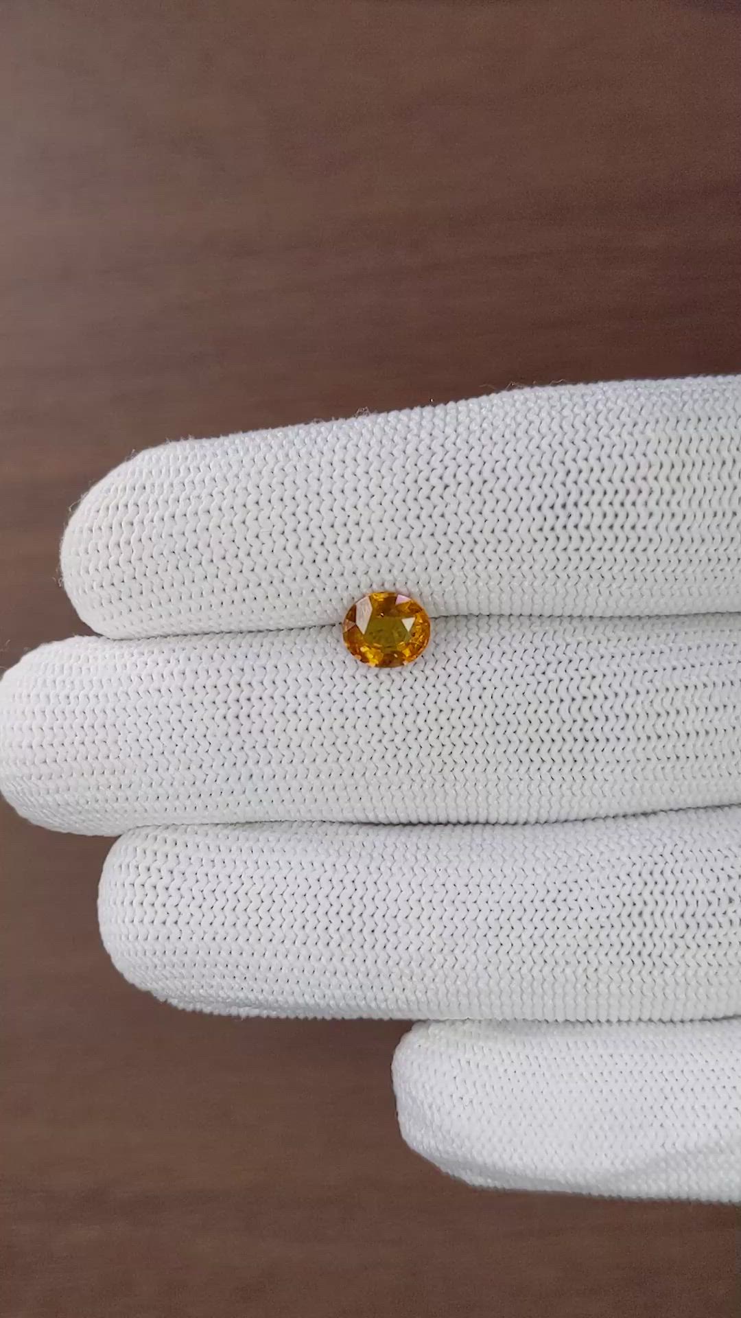 1.09 Ct. Golden Orange Hessonite Garnet Size Video
