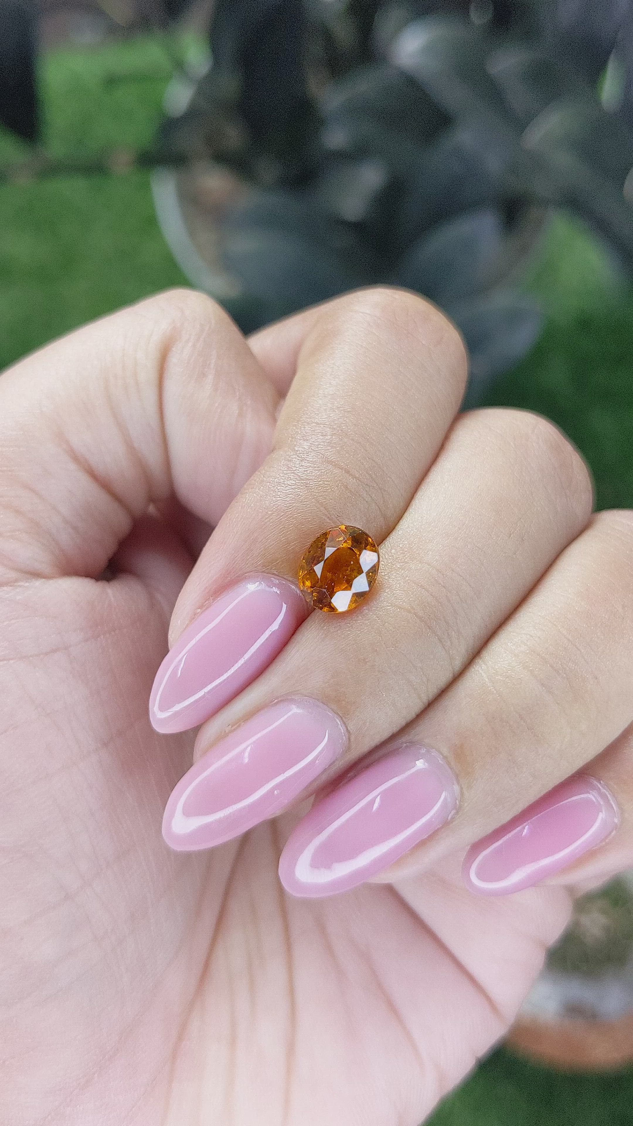 1.68 Ct. Golden Orange Hessonite Garnet Size Video