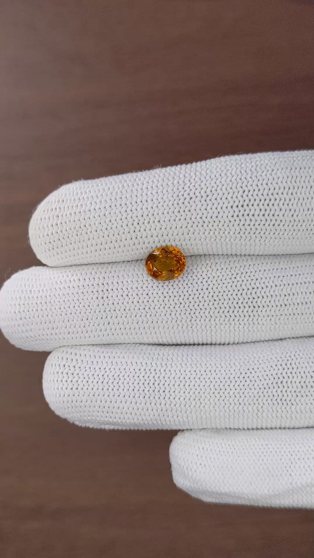 1.68 Ct. Golden Orange Hessonite Garnet Size Video