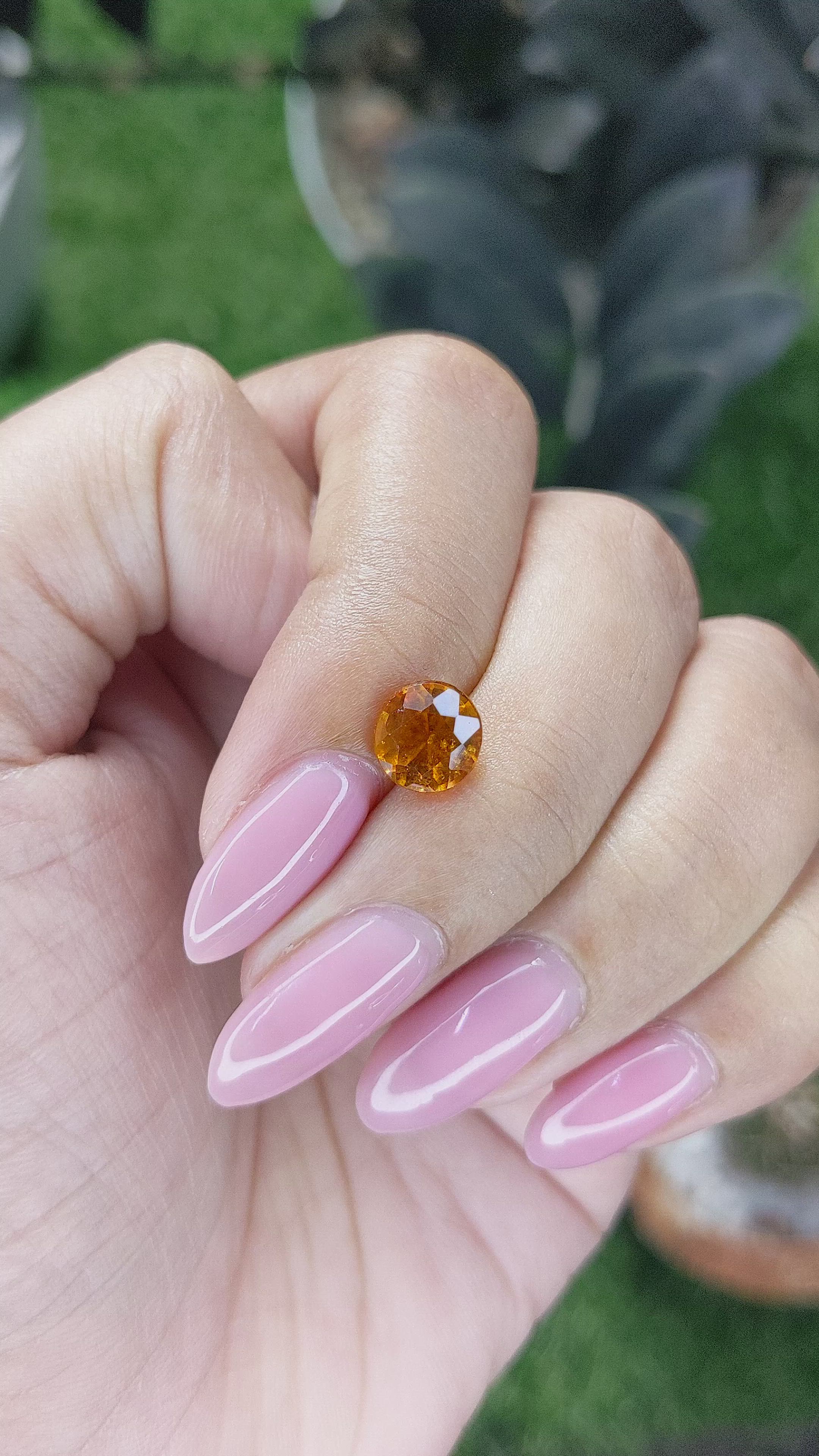 1.70 Ct. Golden Orange Hessonite Garnet Size Video