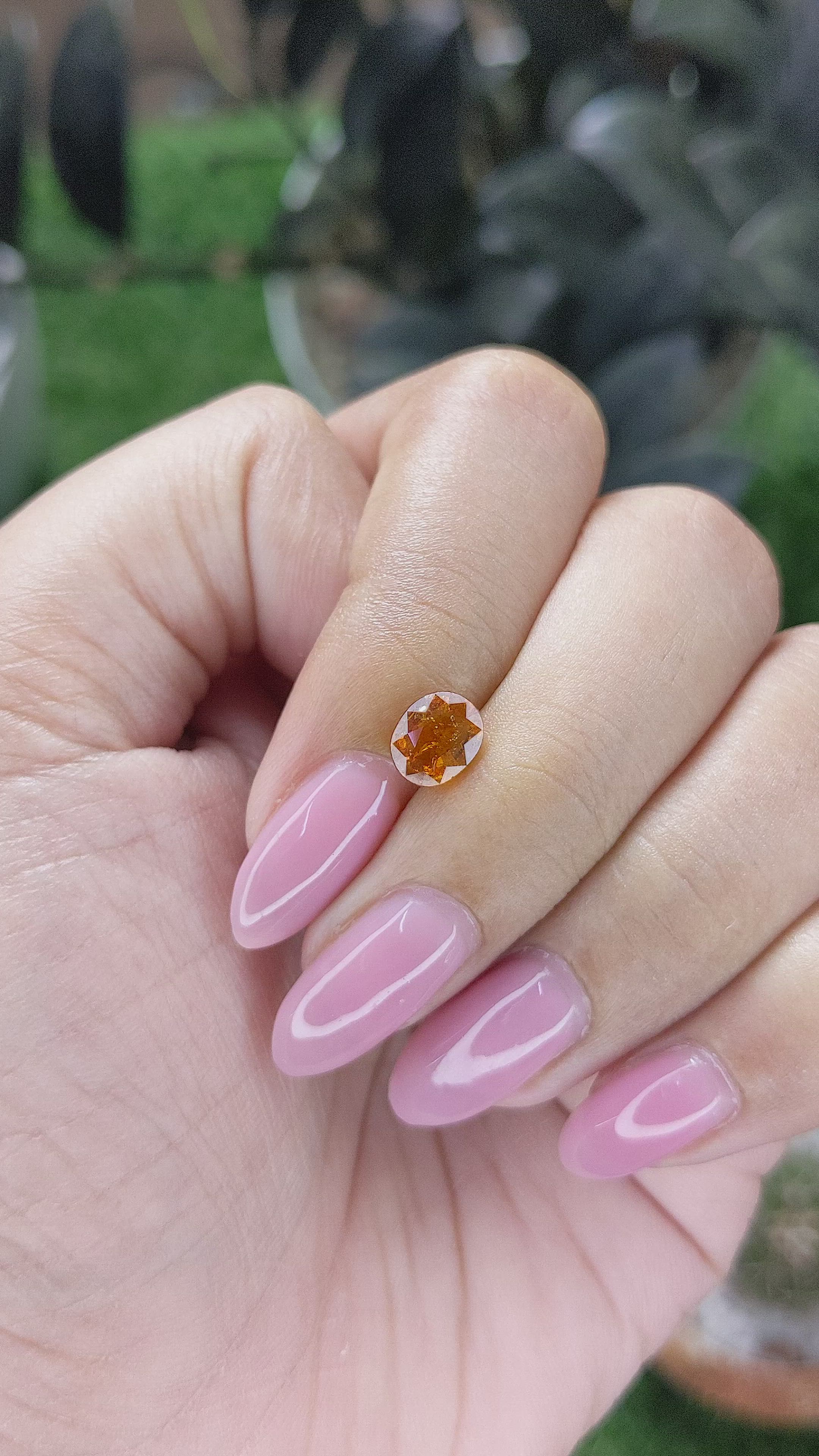 1.19 Ct. Golden Orange Hessonite Garnet Size Video