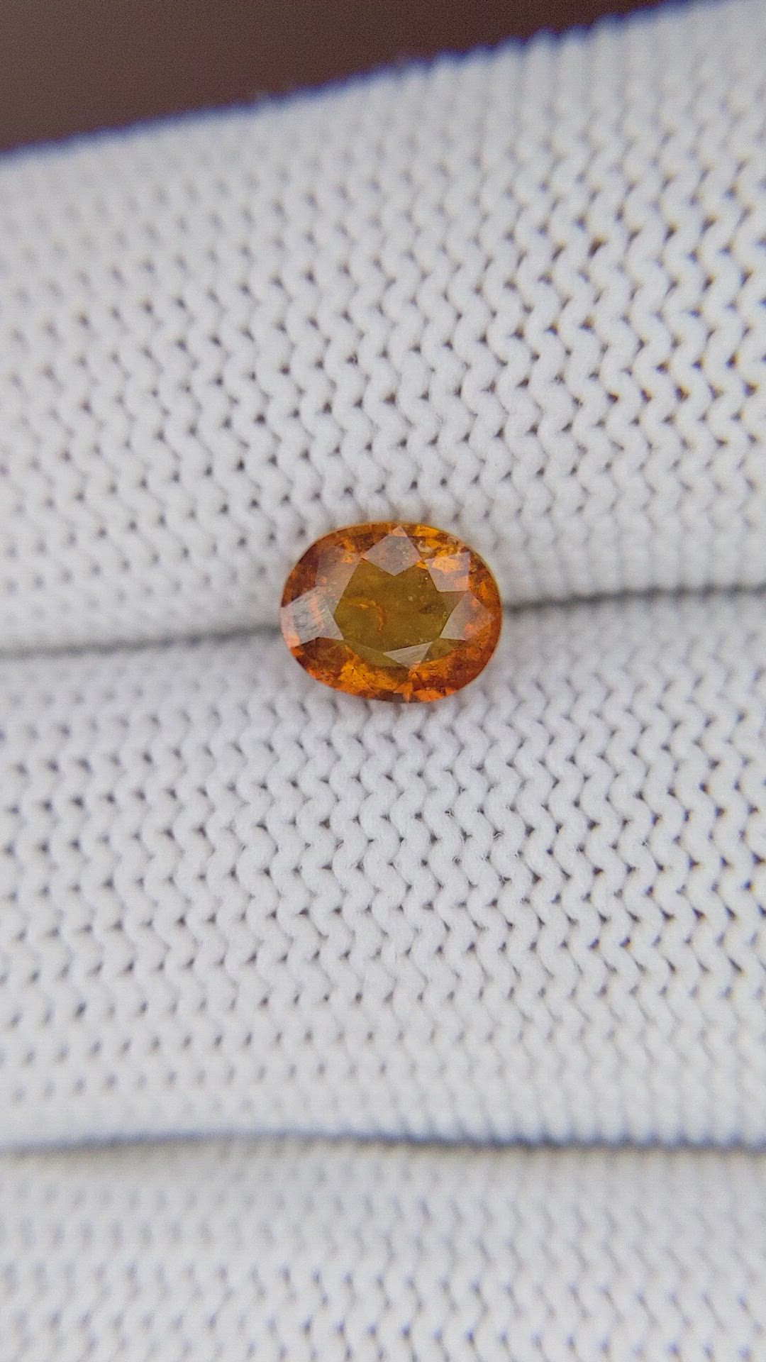1.19 Ct. Golden Orange Hessonite Garnet Size Video