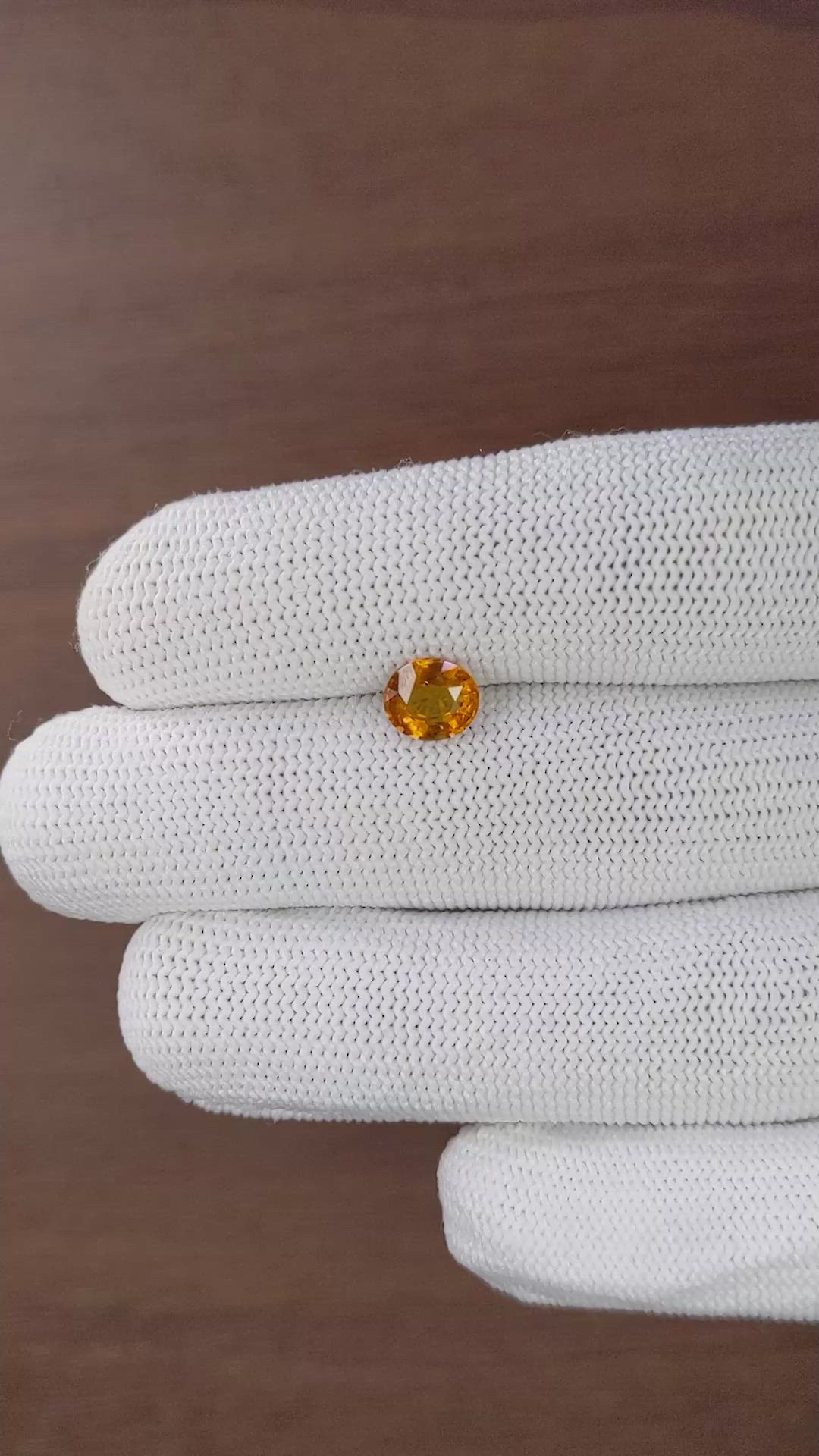 1.41 Ct. Golden Orange Hessonite Garnet Size Video