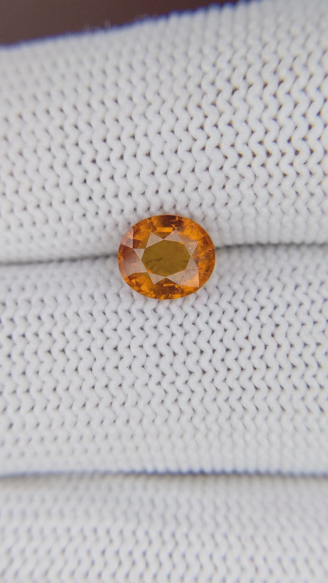 1.41 Ct. Golden Orange Hessonite Garnet Size Video