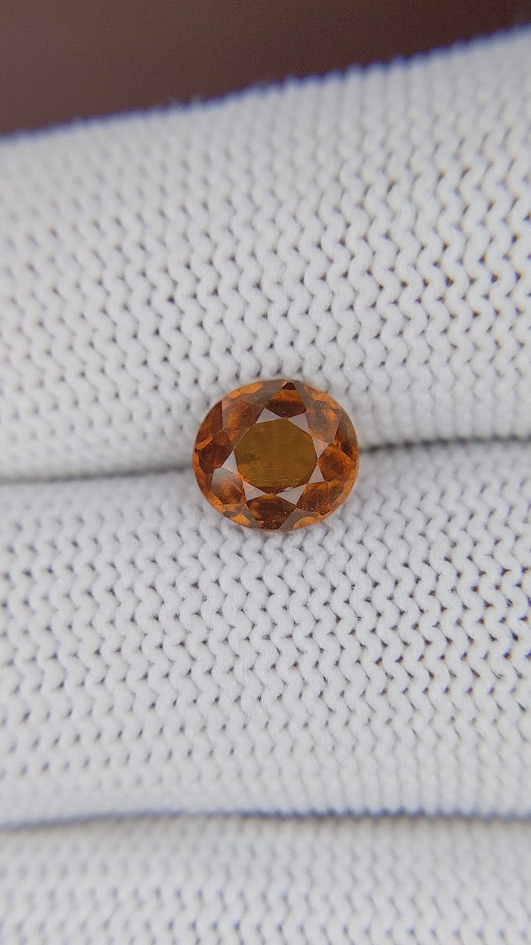 1.71 Ct. Golden Orange Hessonite Garnet Size Video