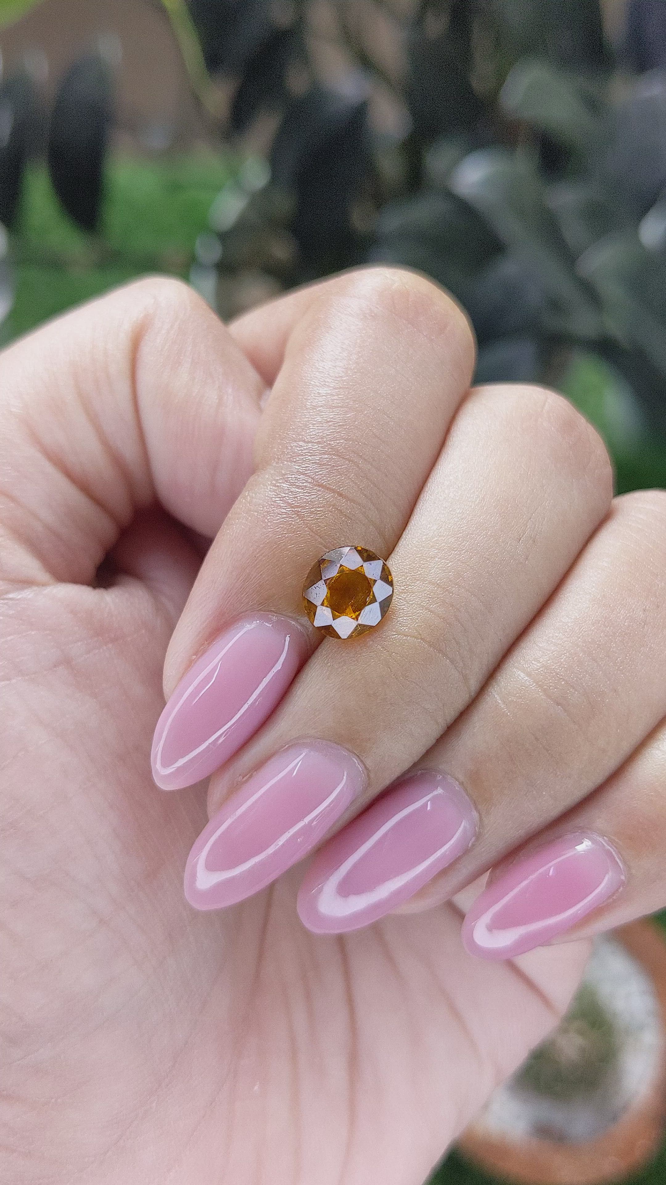 1.71 Ct. Golden Orange Hessonite Garnet Size Video