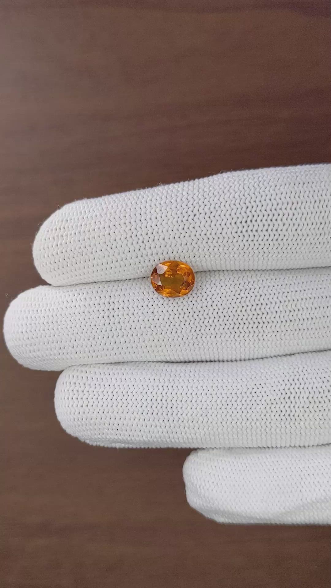 1.94 Ct. Golden Orange Hessonite Garnet Size Video