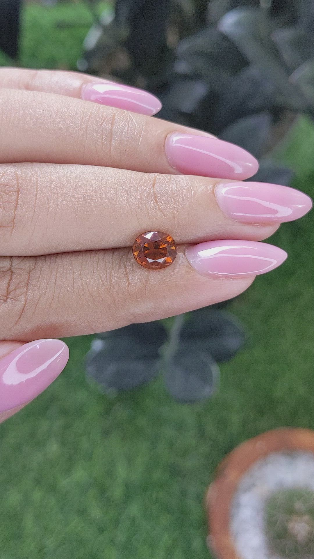 1.70 Ct. Golden Orange Hessonite Garnet Size Video