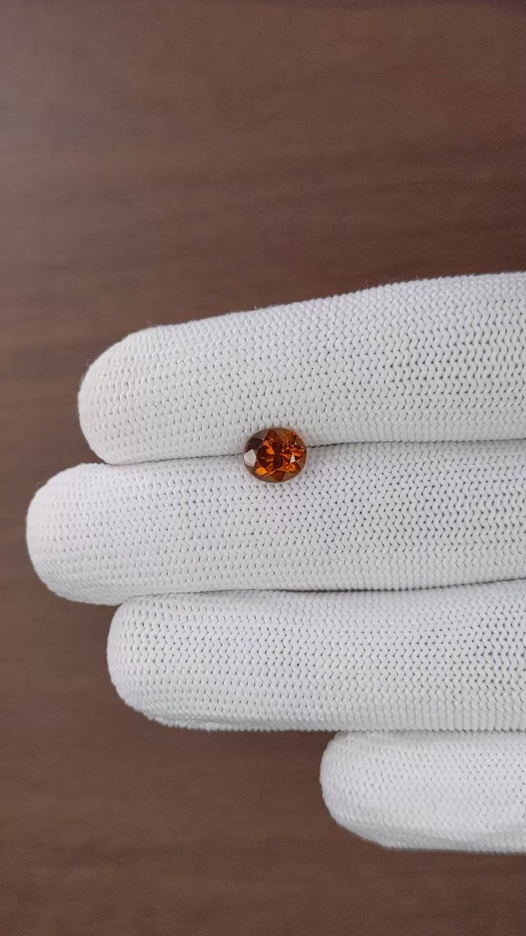 1.70 Ct. Golden Orange Hessonite Garnet Size Video