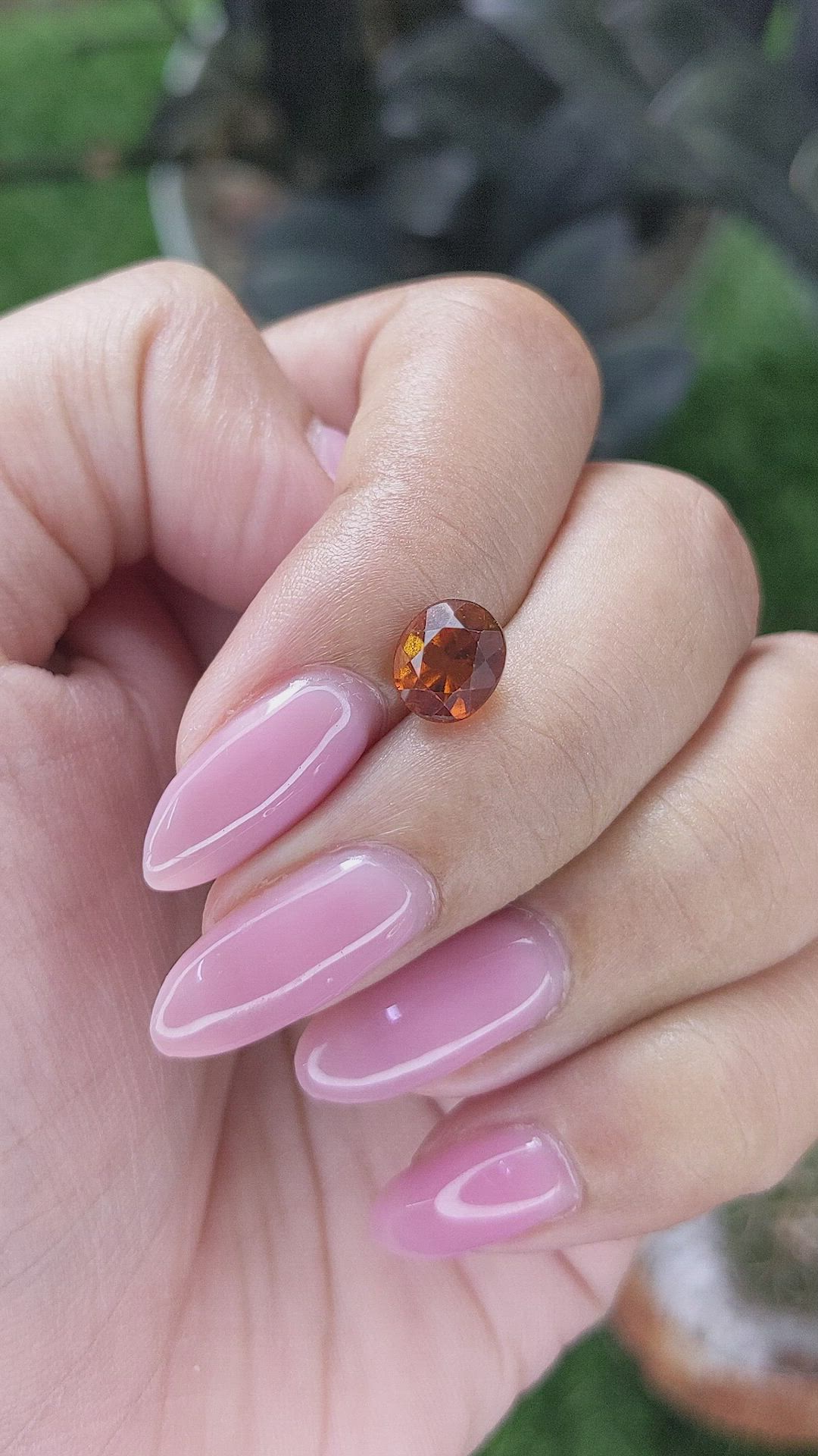 1.70 Ct. Golden Orange Hessonite Garnet Size Video