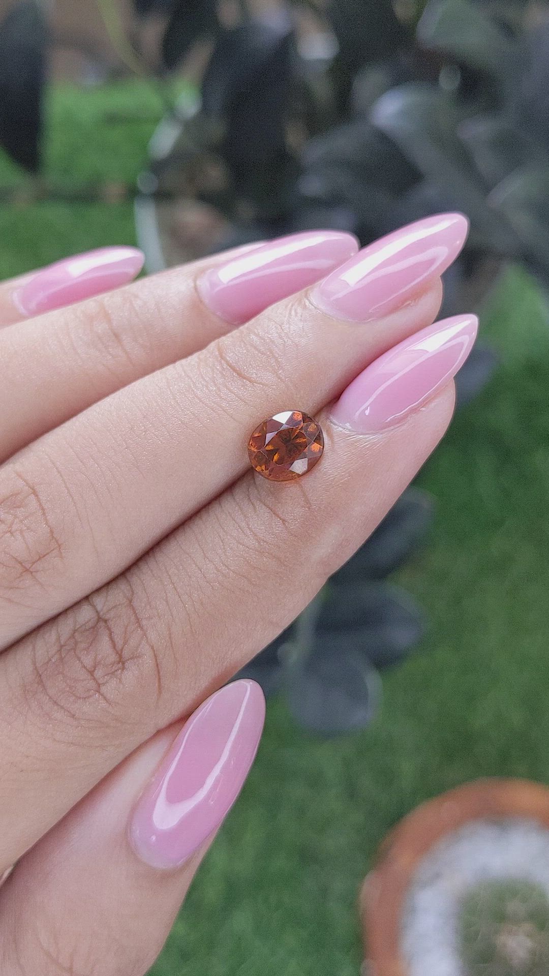 1.70 Ct. Golden Orange Hessonite Garnet Size Video