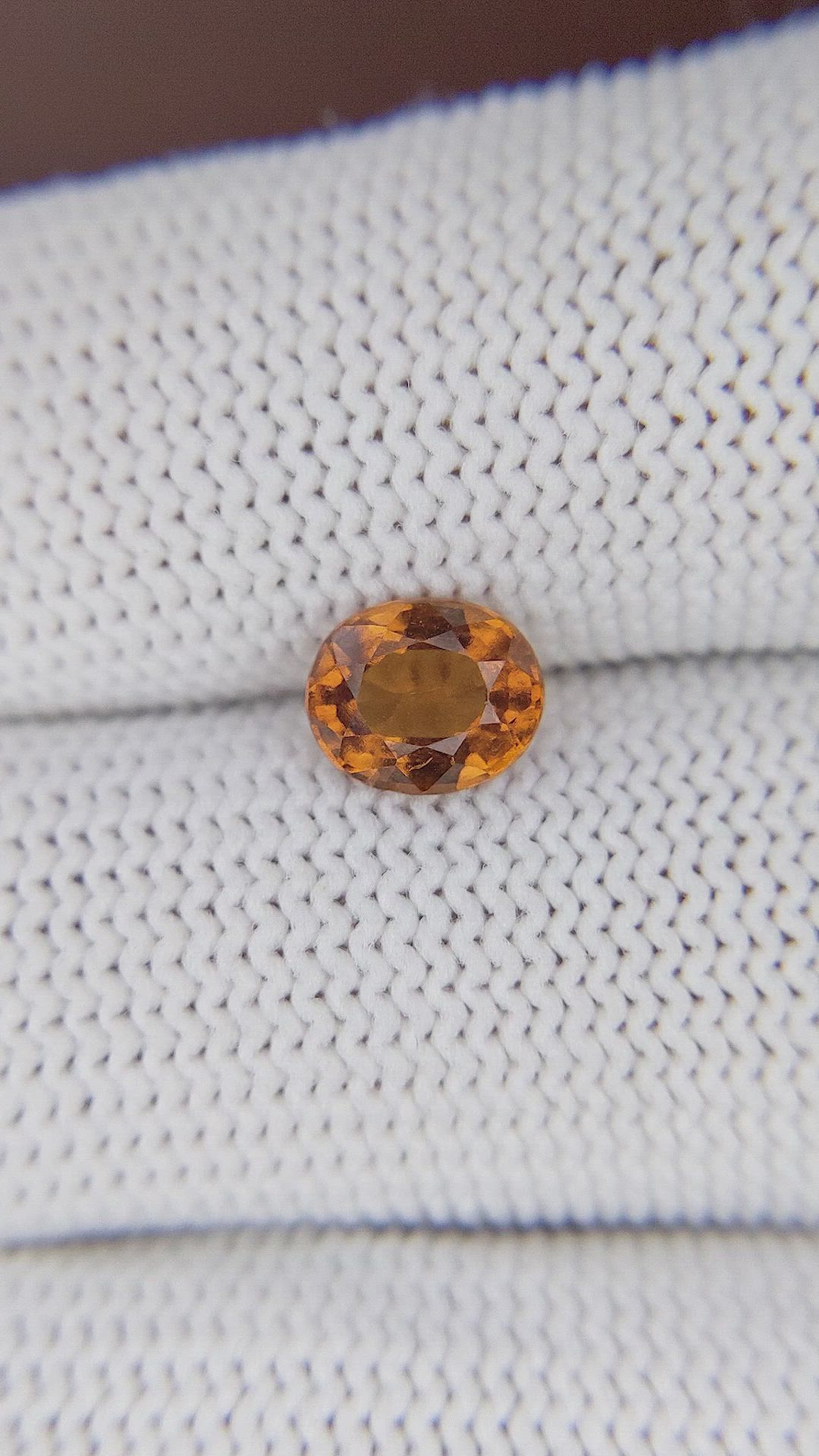 1.25 Ct. Golden Orange Hessonite Garnet Size Video