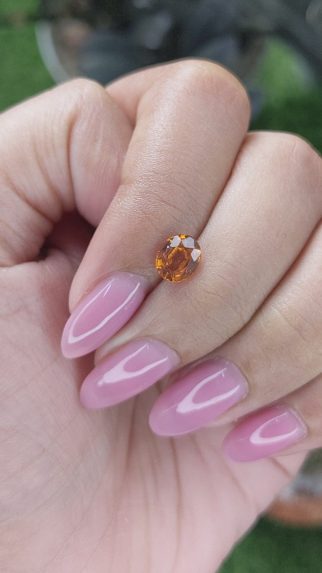 1.25 Ct. Golden Orange Hessonite Garnet Size Video