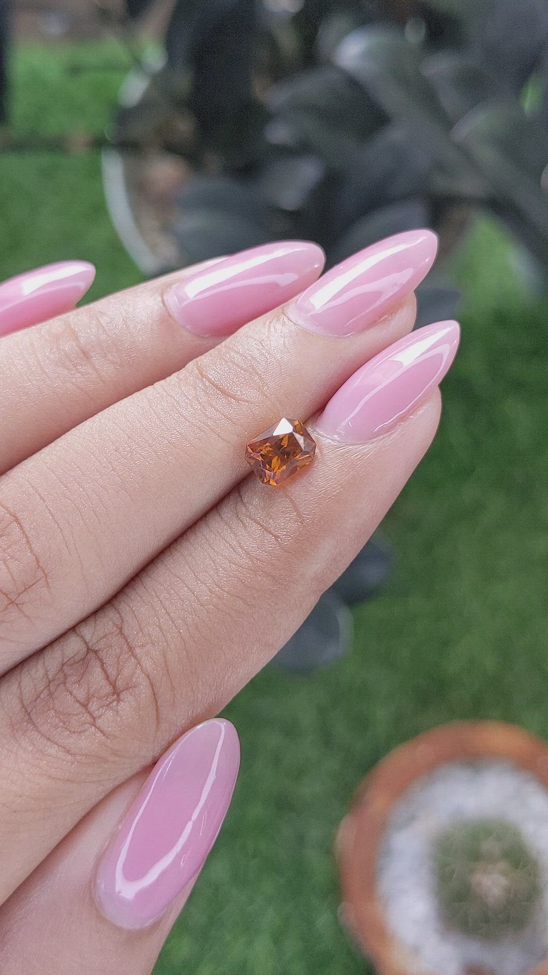 1.12 Ct. Golden Orange Hessonite Garnet Size Video