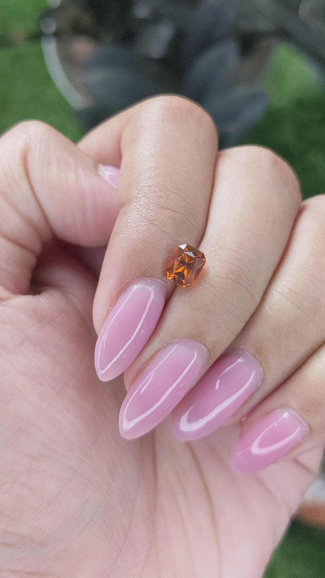1.12 Ct. Golden Orange Hessonite Garnet Size Video