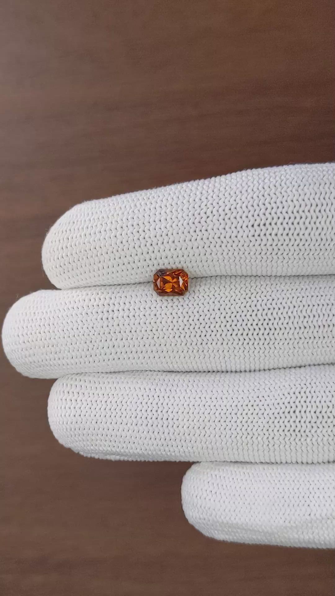 1.12 Ct. Golden Orange Hessonite Garnet Size Video