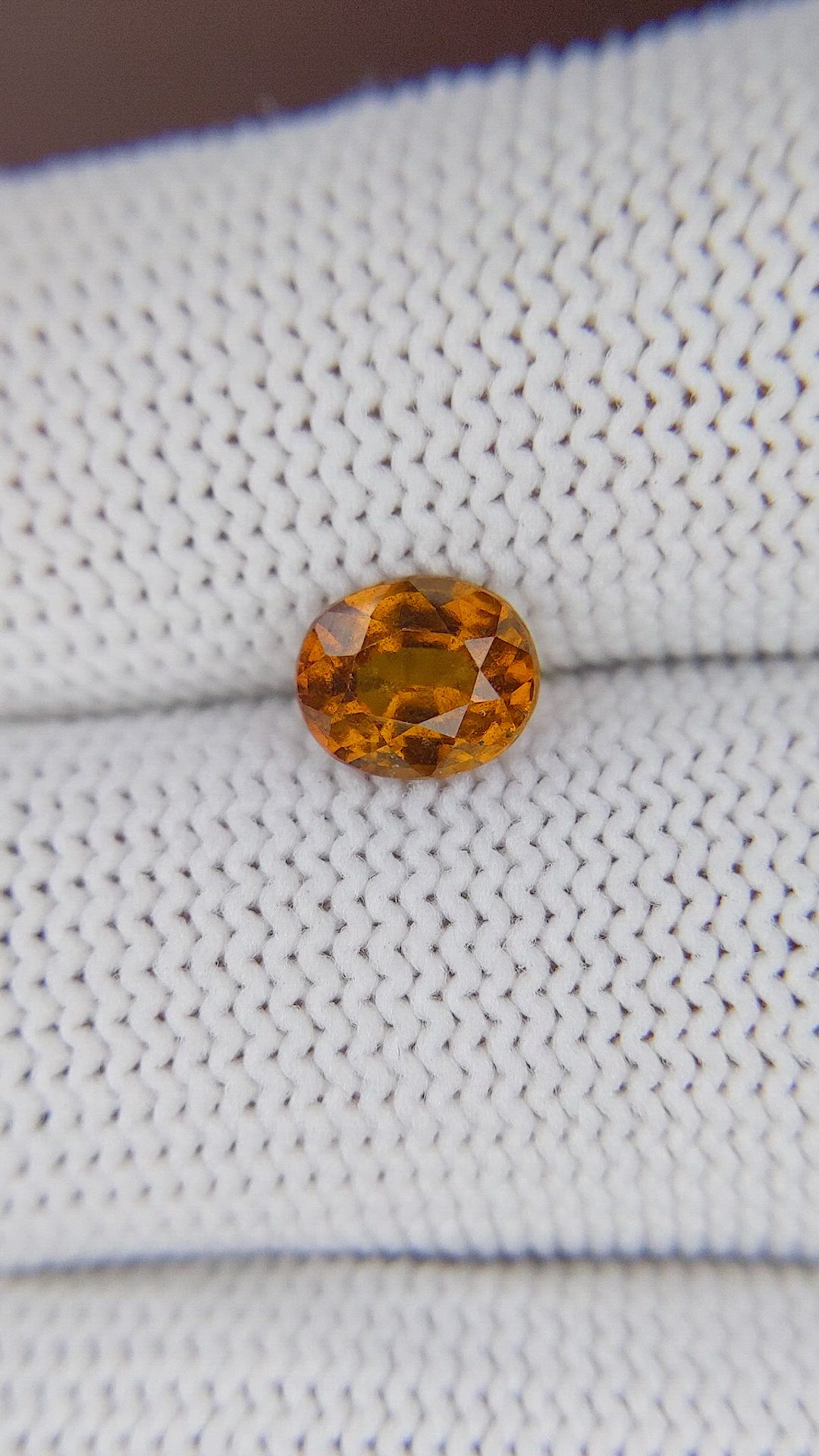 1.24 Ct. Golden Orange Hessonite Garnet Size Video