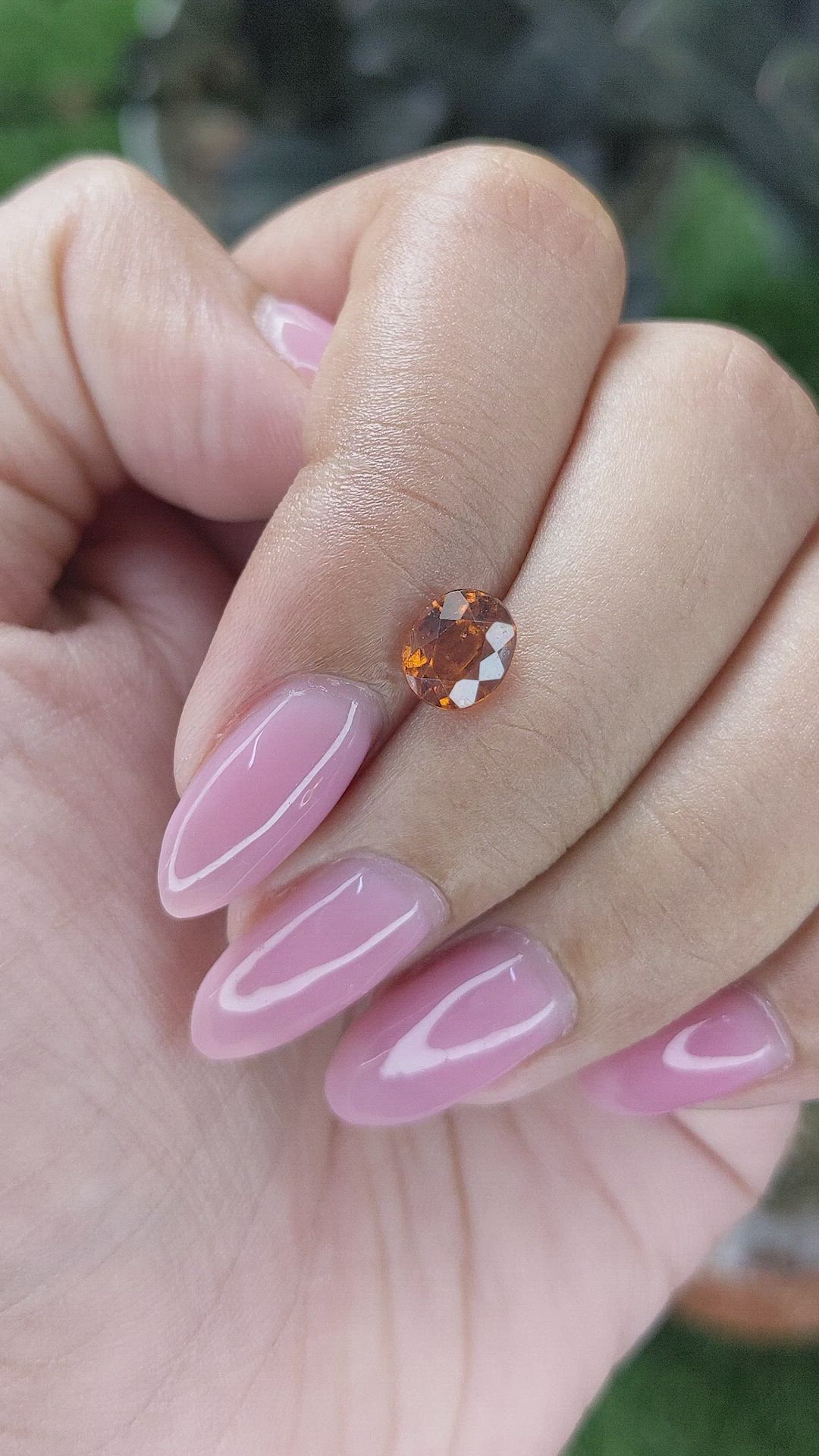 1.24 Ct. Golden Orange Hessonite Garnet Size Video