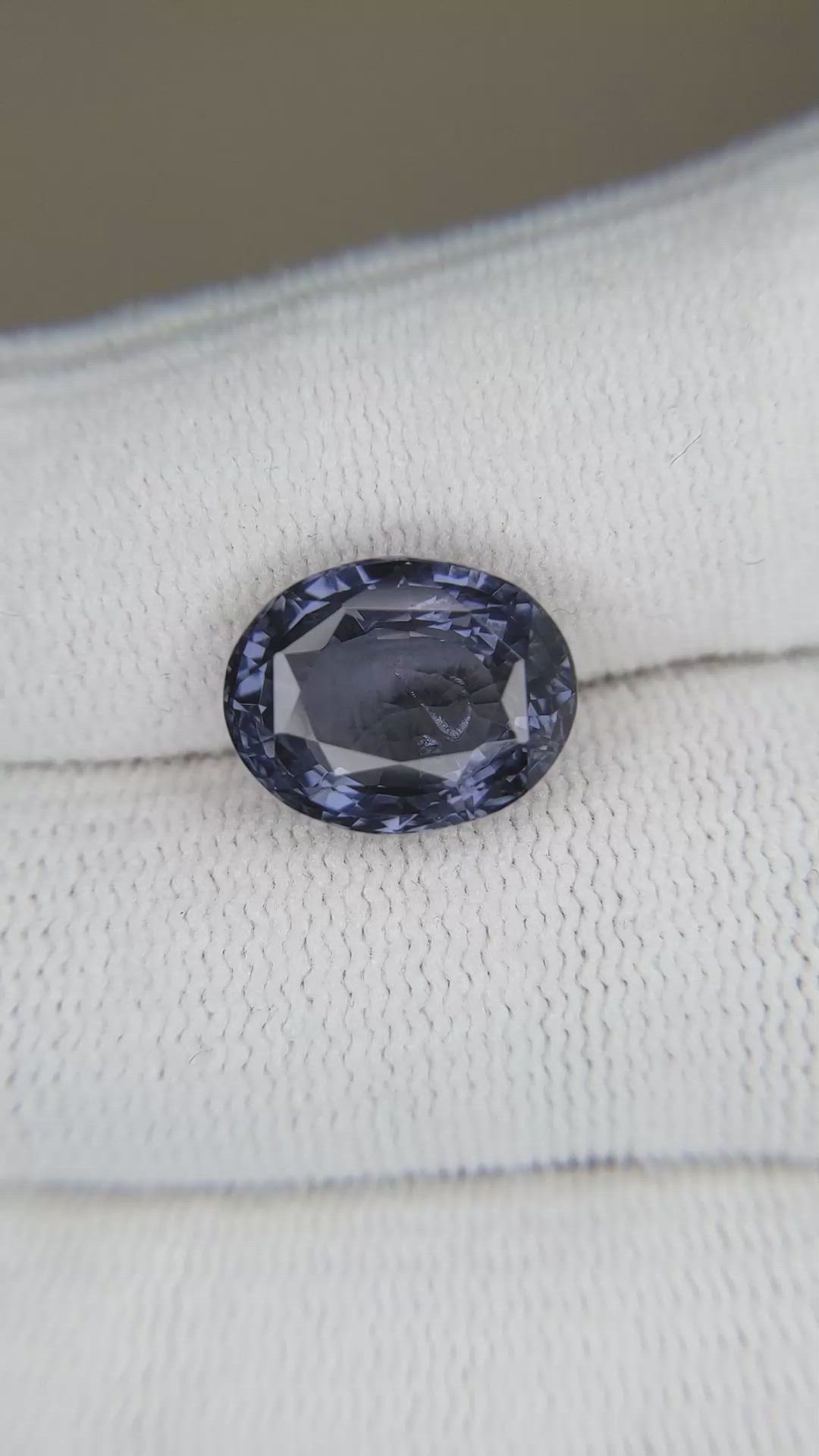 6.79 Ct. Bluish Purple Spinel from Burma (Myanmar) Size Video