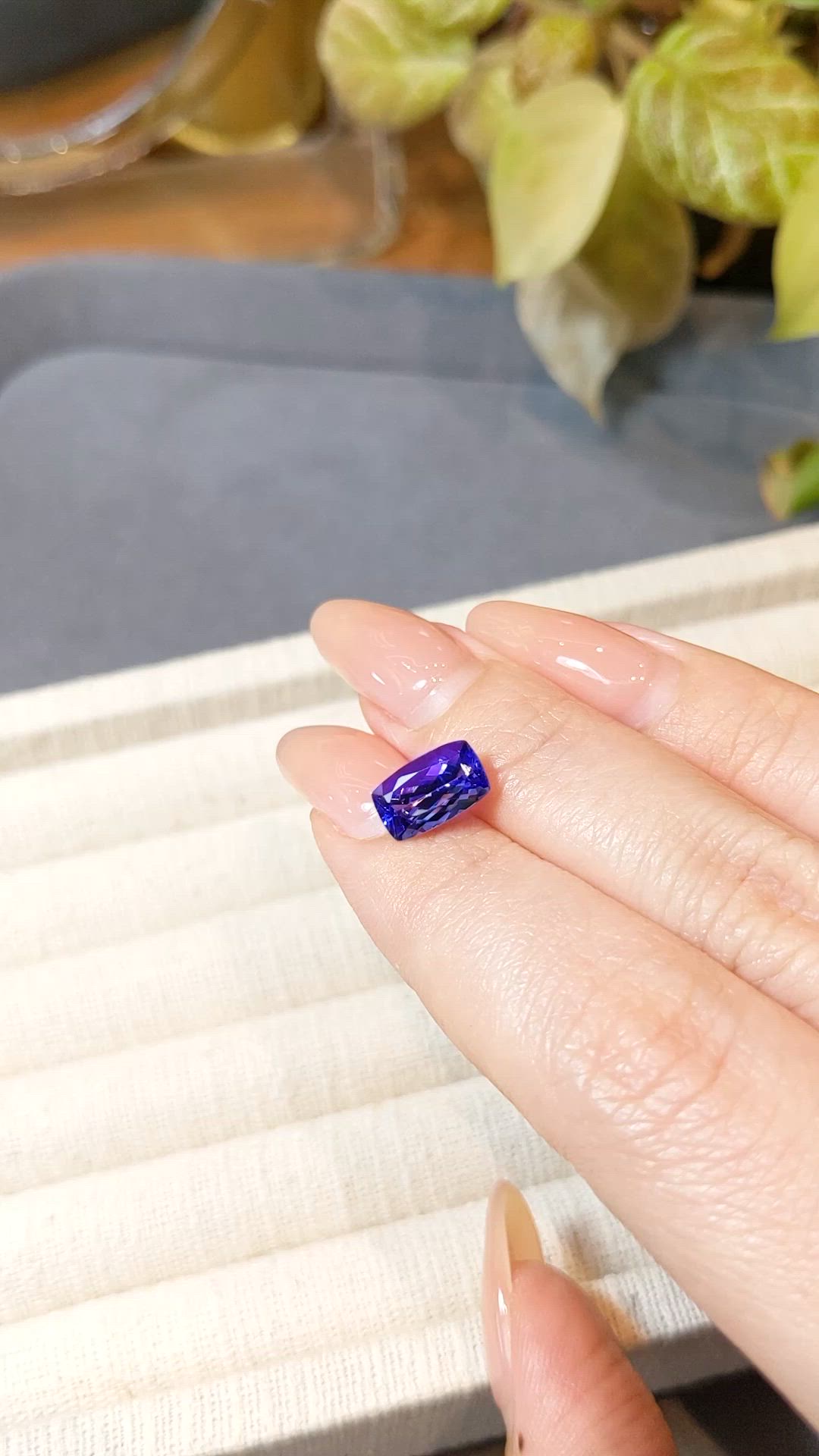 2.34 Ct. Violetish Blue Tanzanite from Tanzania Size Video