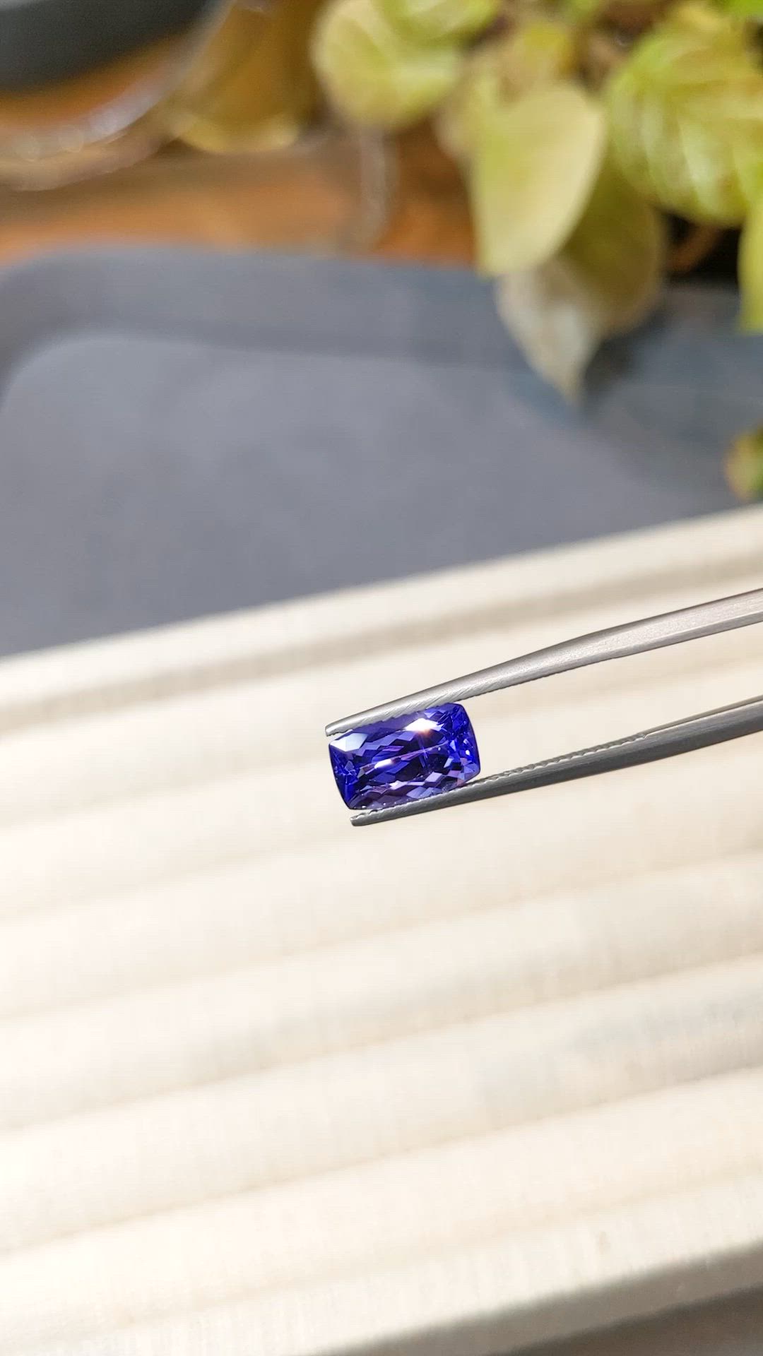 2.34 Ct. Violetish Blue Tanzanite from Tanzania Size Video