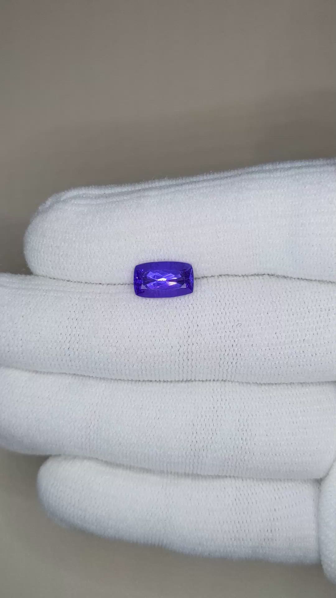 2.34 Ct. Violetish Blue Tanzanite from Tanzania Size Video
