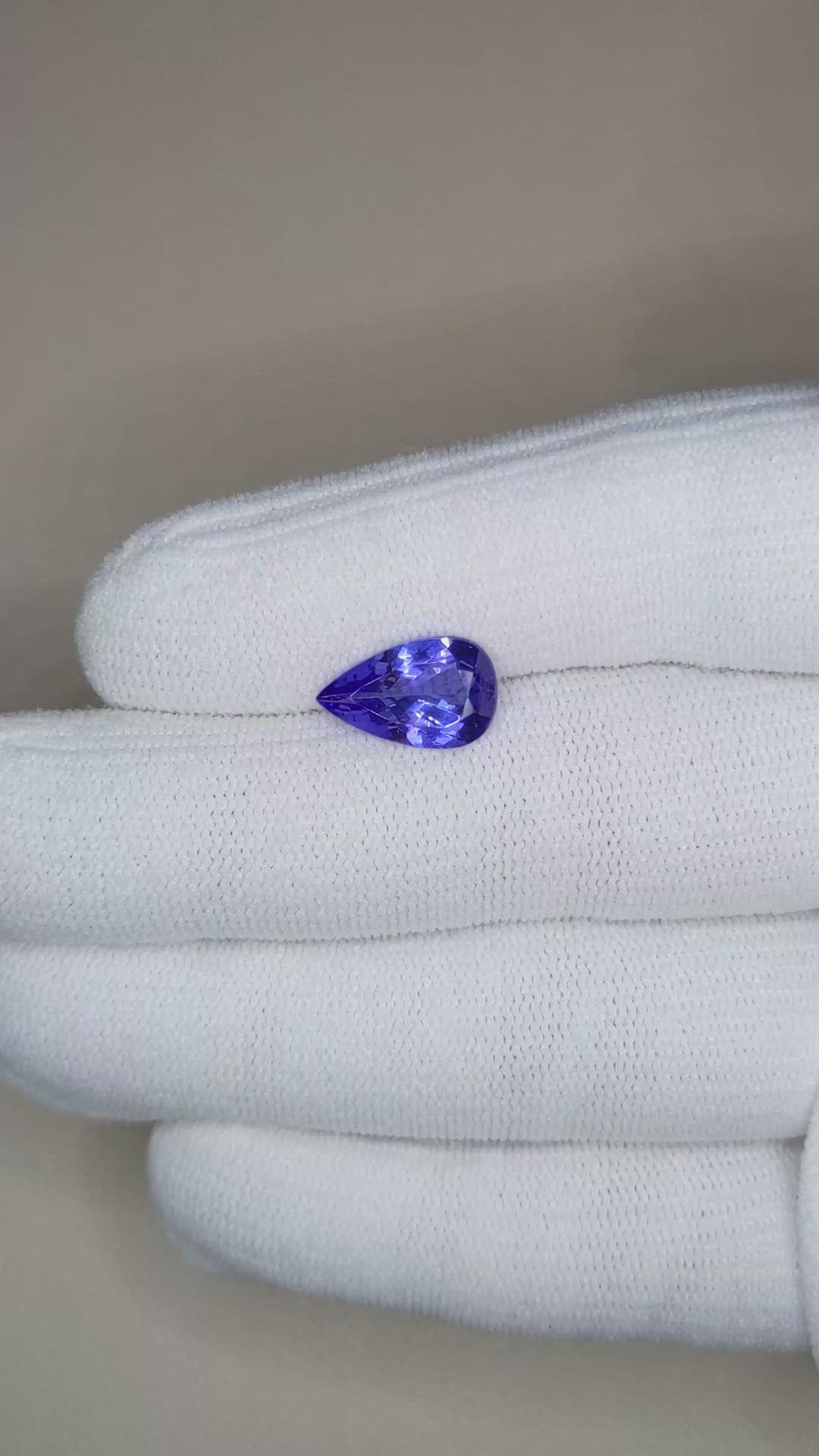2.88 Ct. Violetish Blue Tanzanite from Tanzania Size Video