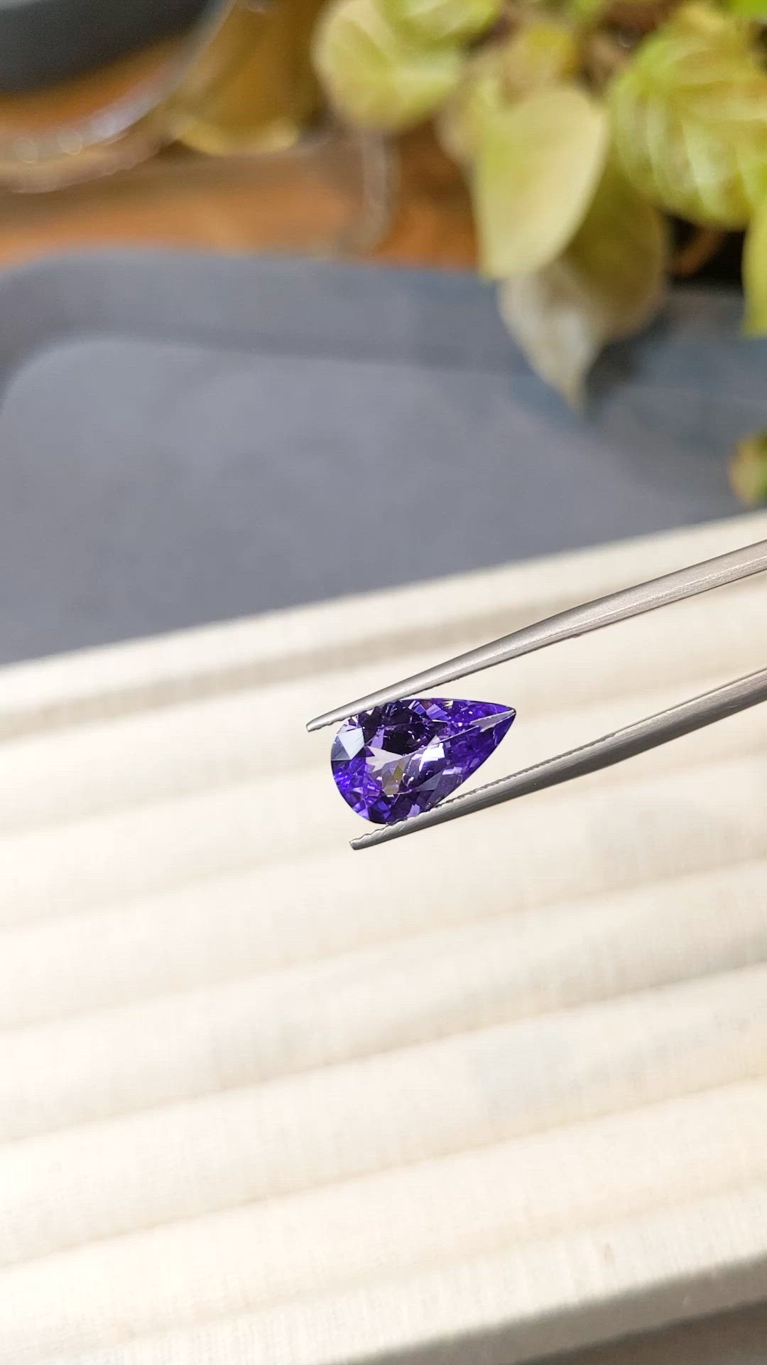 3.30 Ct. Violet Tanzanite from Tanzania Size Video