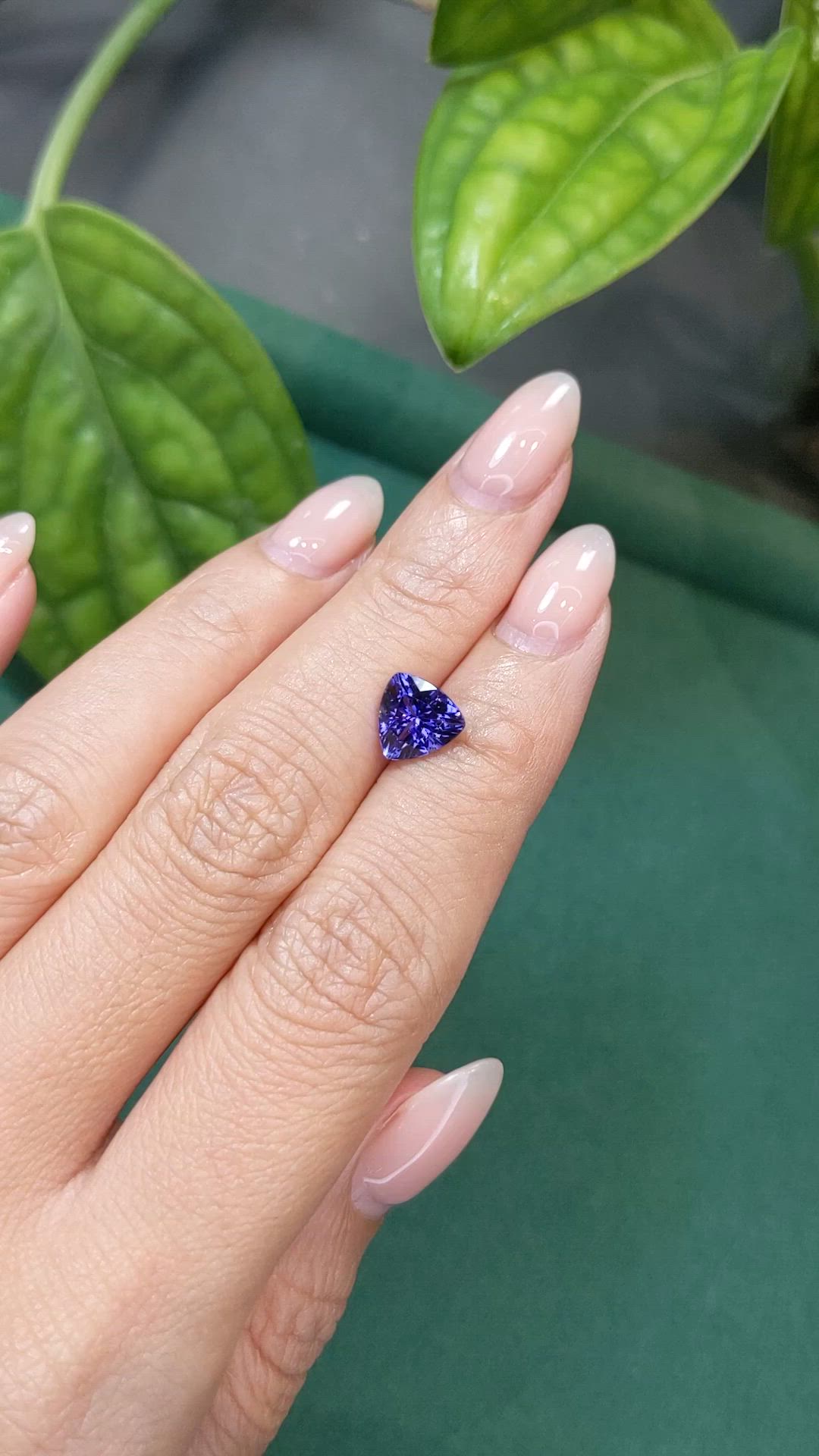 2.08 Ct. Violet Tanzanite from Tanzania Size Video