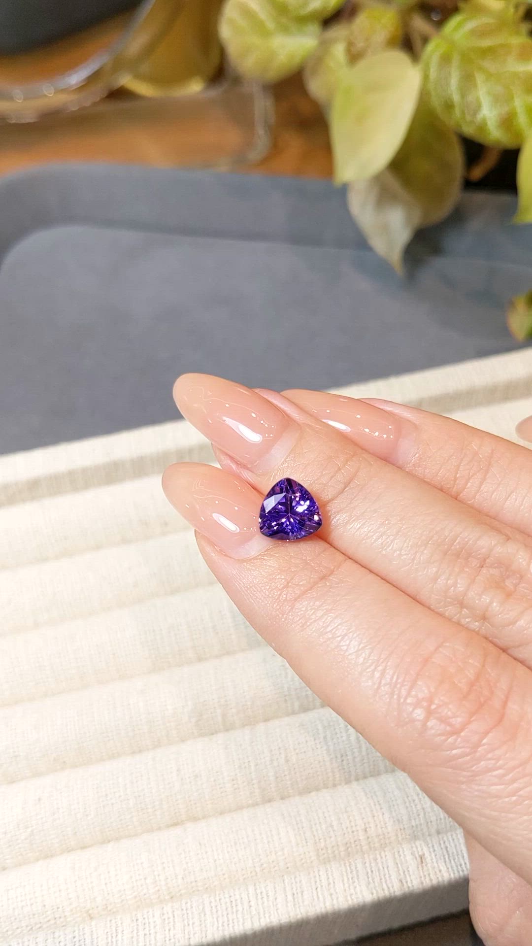 2.49 Ct. Violet Tanzanite from Tanzania Size Video