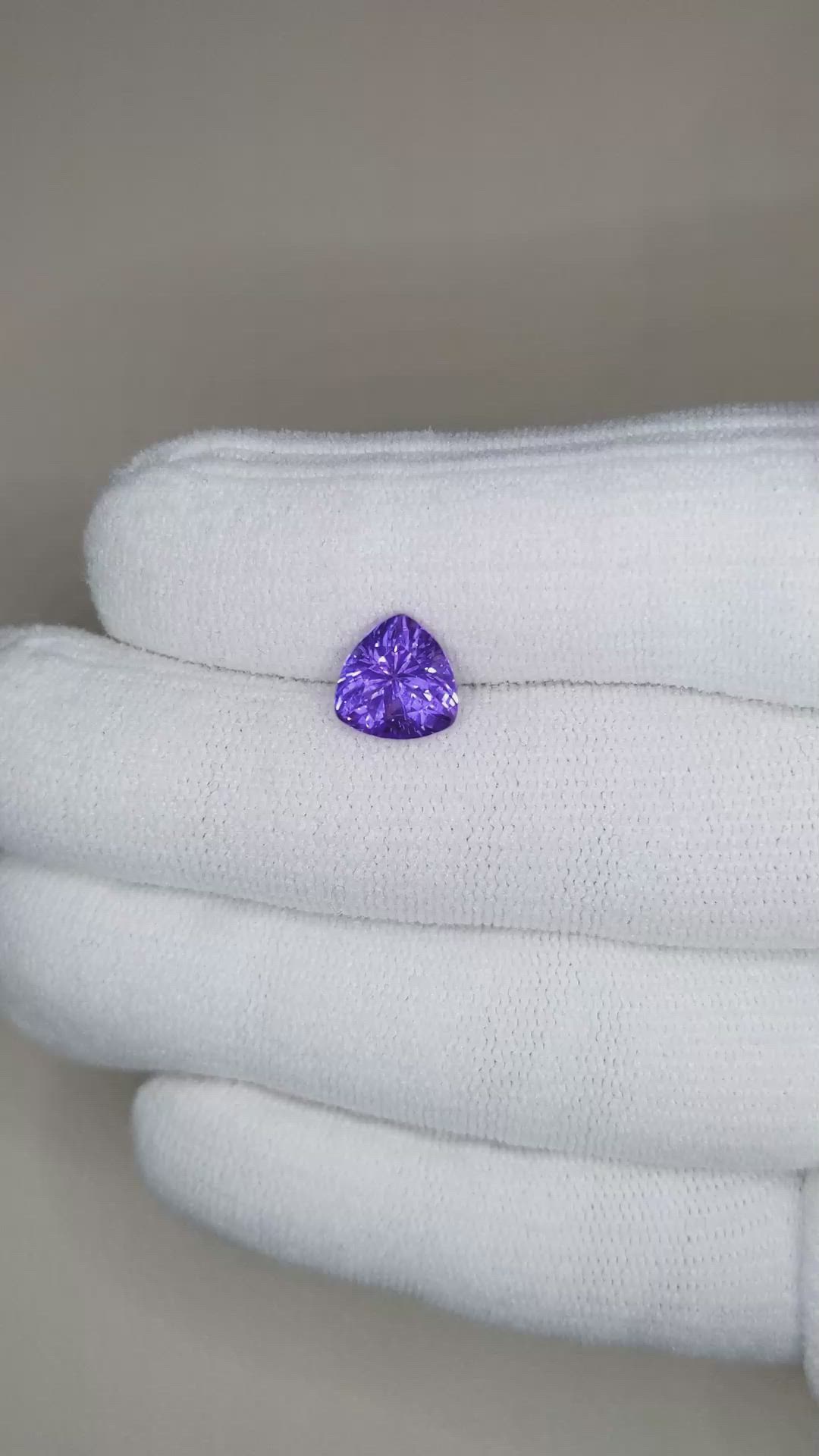 2.49 Ct. Violet Tanzanite from Tanzania Size Video