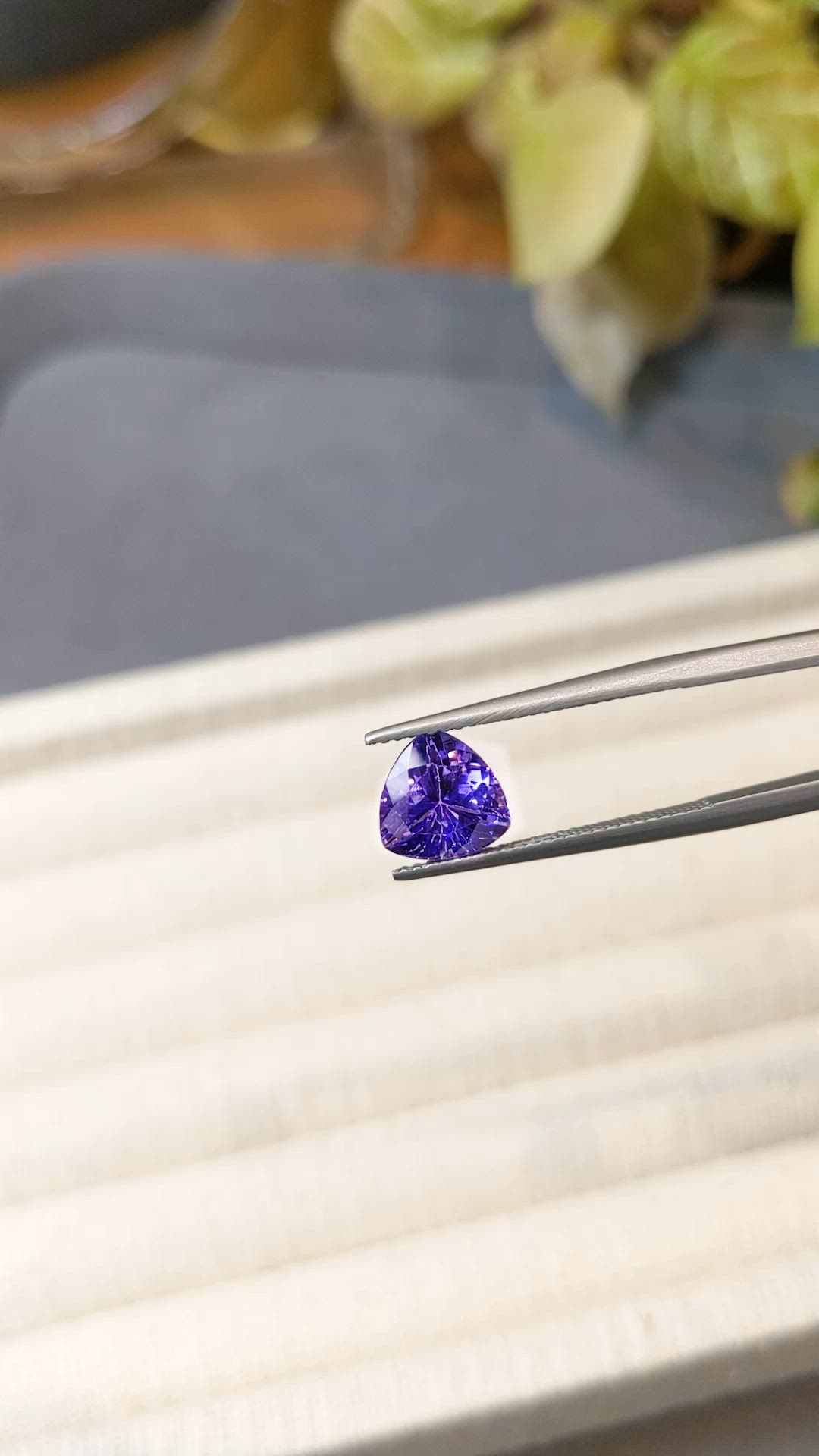 2.49 Ct. Violet Tanzanite from Tanzania Size Video