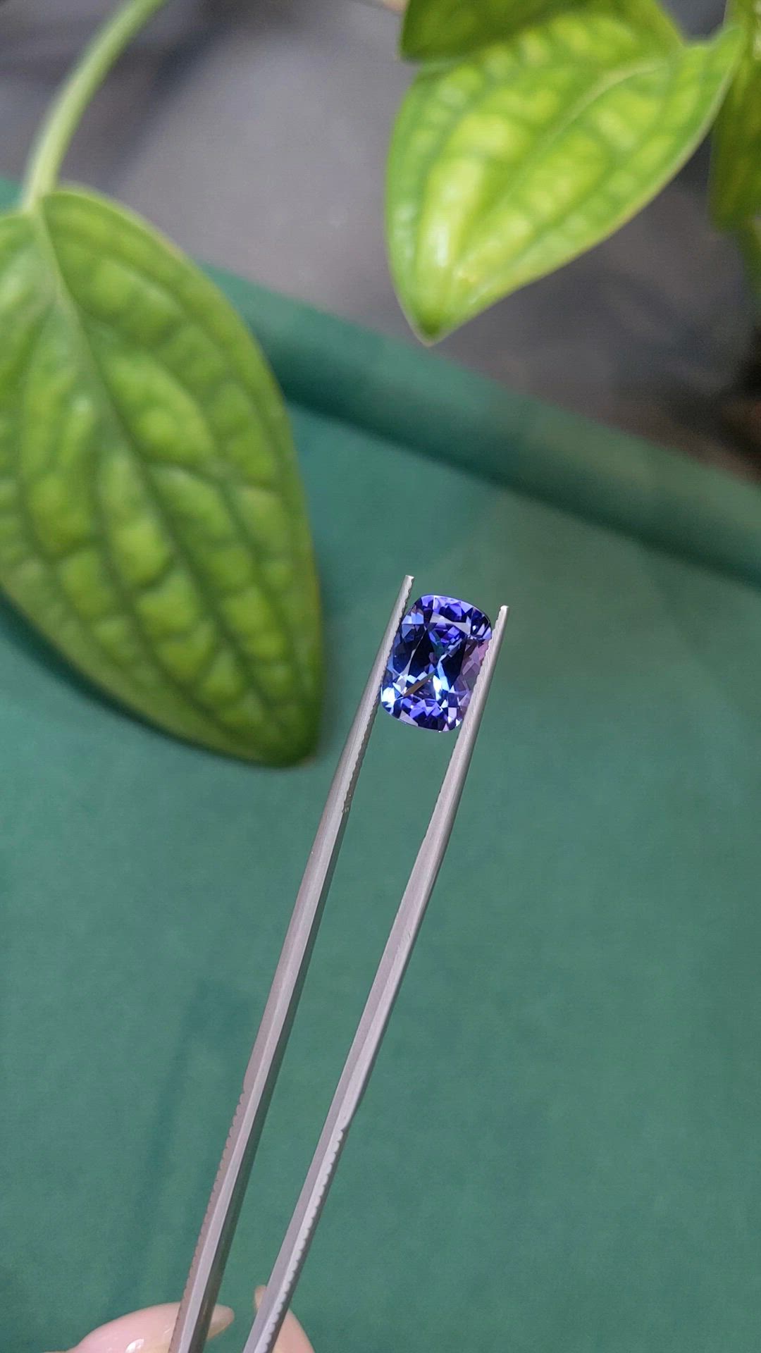 3.23 Ct. Violetish Blue Tanzanite from Tanzania Size Video