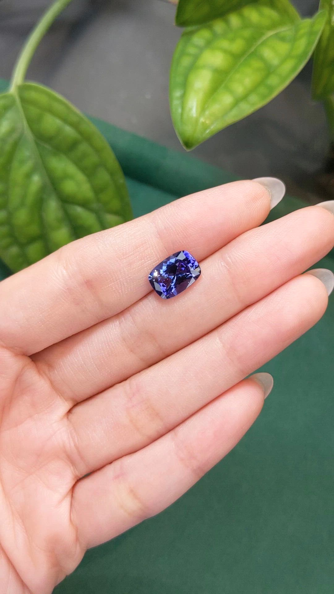 3.23 Ct. Violetish Blue Tanzanite from Tanzania Size Video