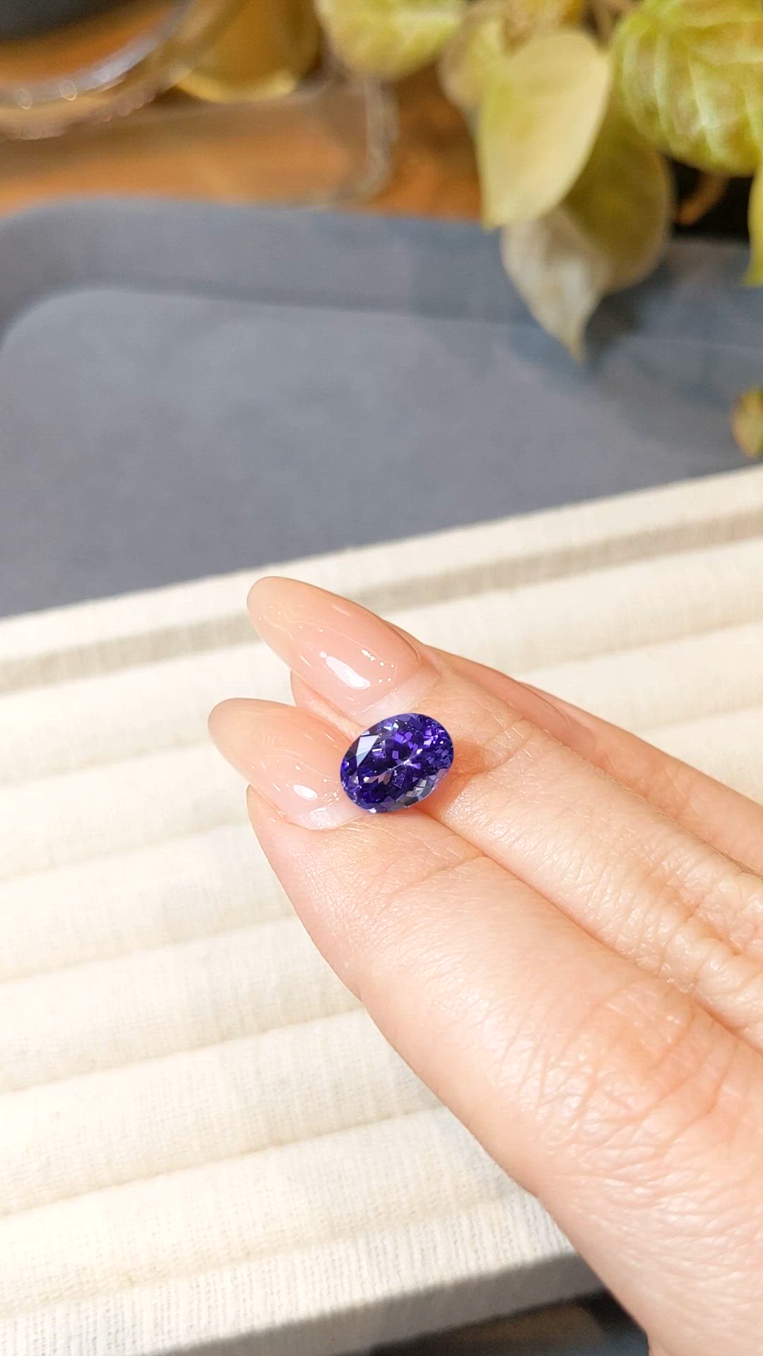 2.68 Ct. Violet Tanzanite from Tanzania Size Video