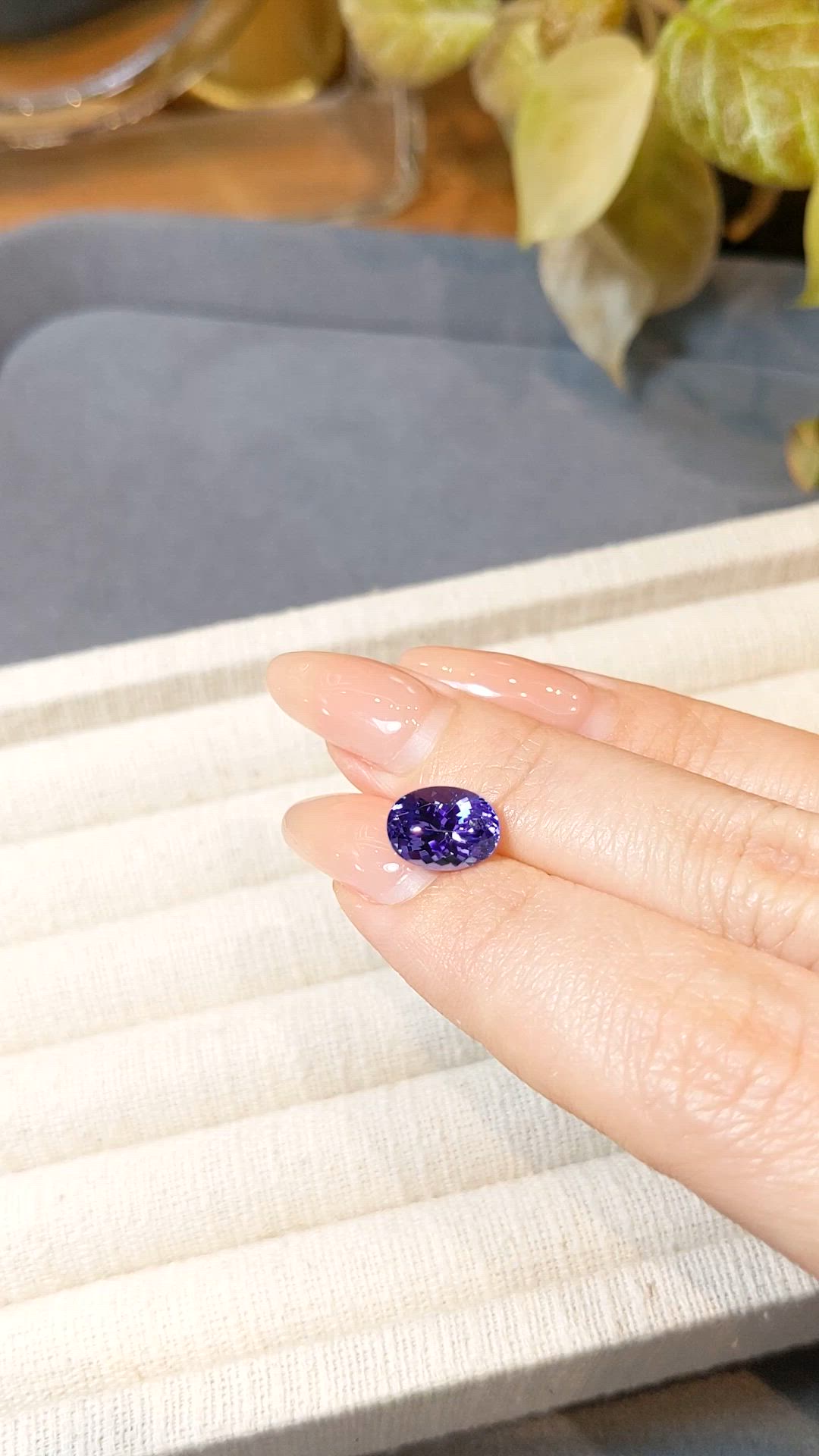 2.68 Ct. Violet Tanzanite from Tanzania Size Video