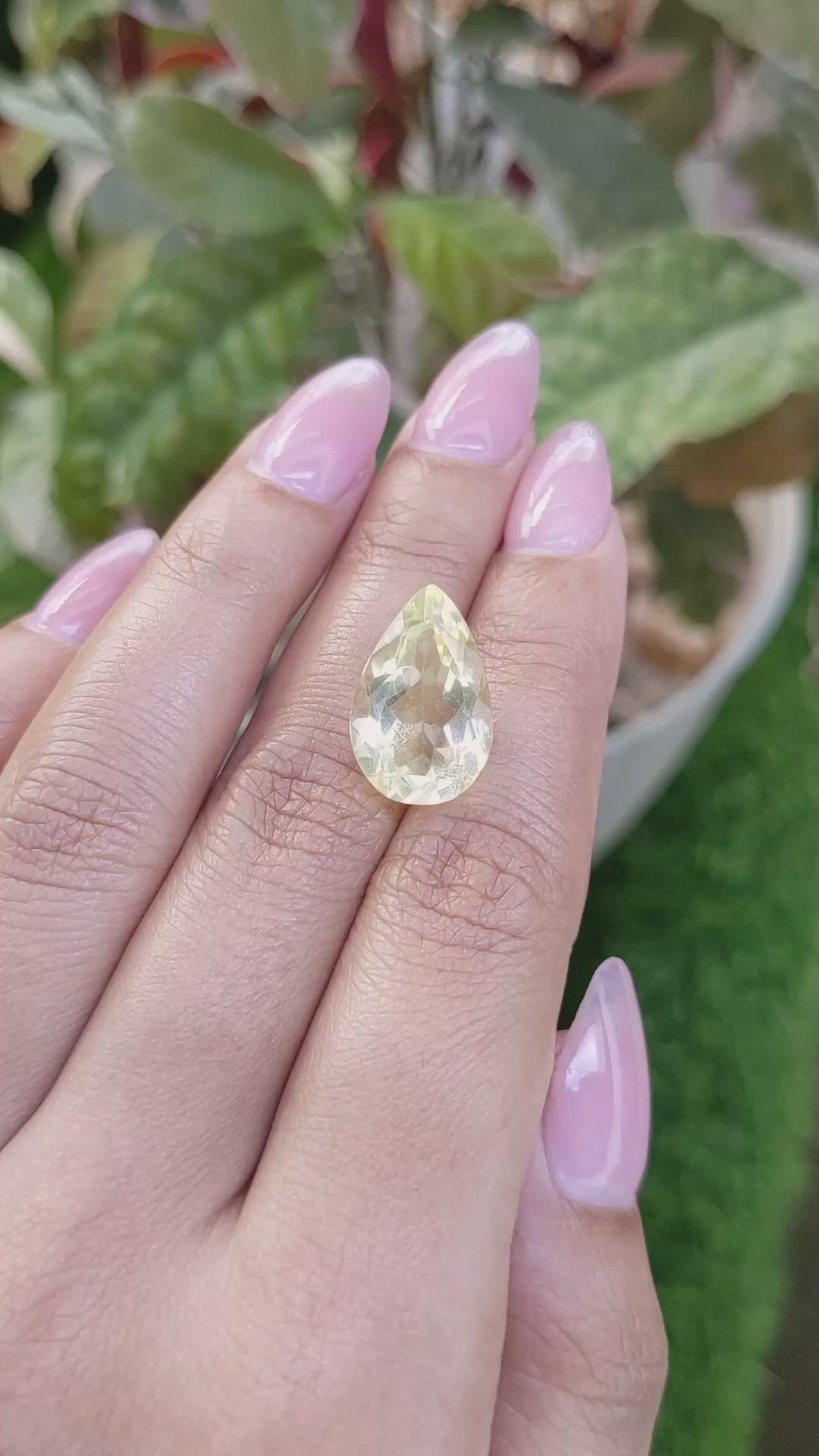 8.48 Ct. Yellow Quartz from Madagascar Size Video
