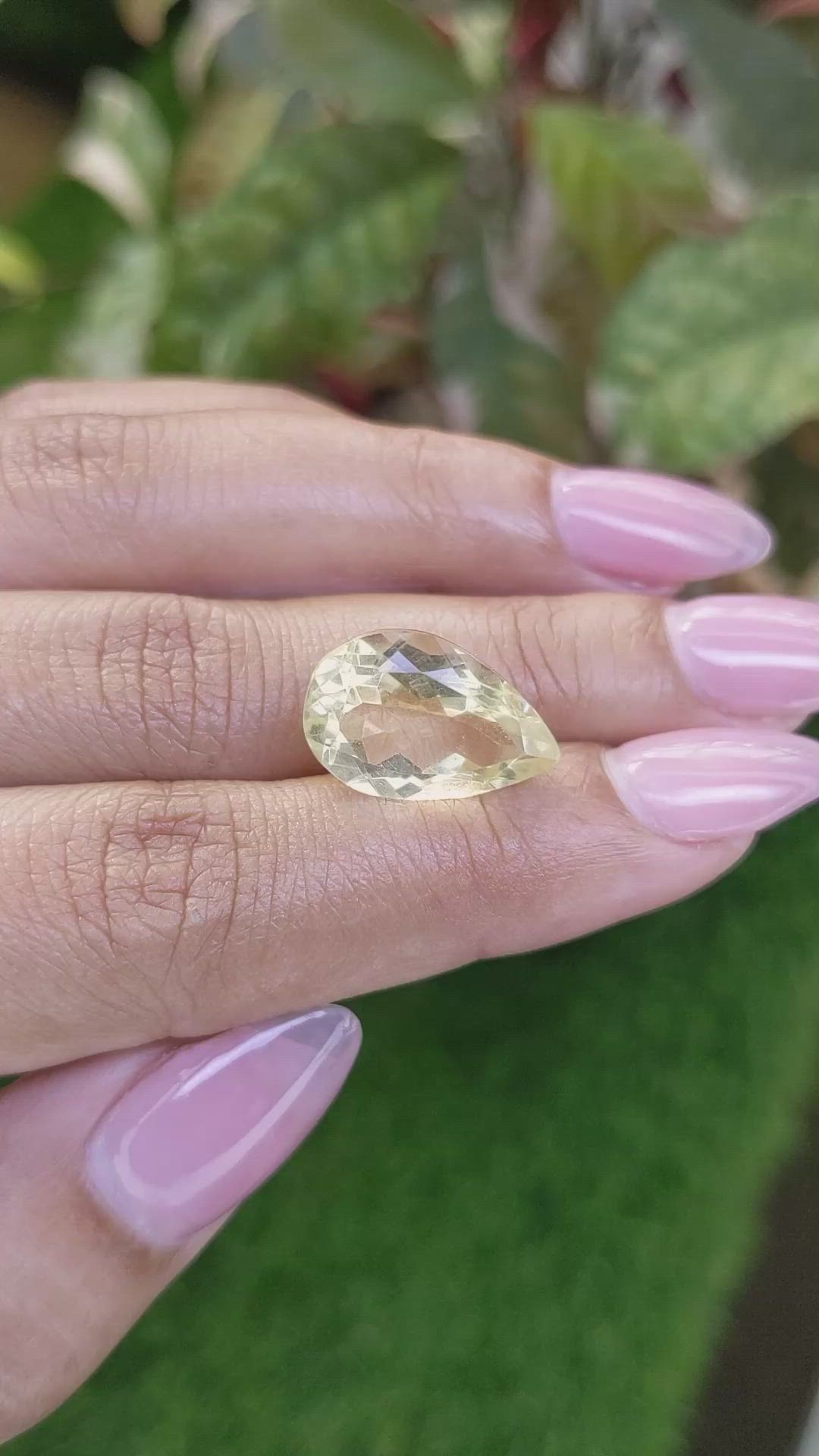8.48 Ct. Yellow Quartz from Madagascar Size Video