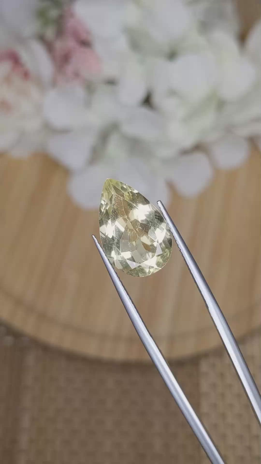 8.48 Ct. Yellow Quartz from Madagascar Size Video