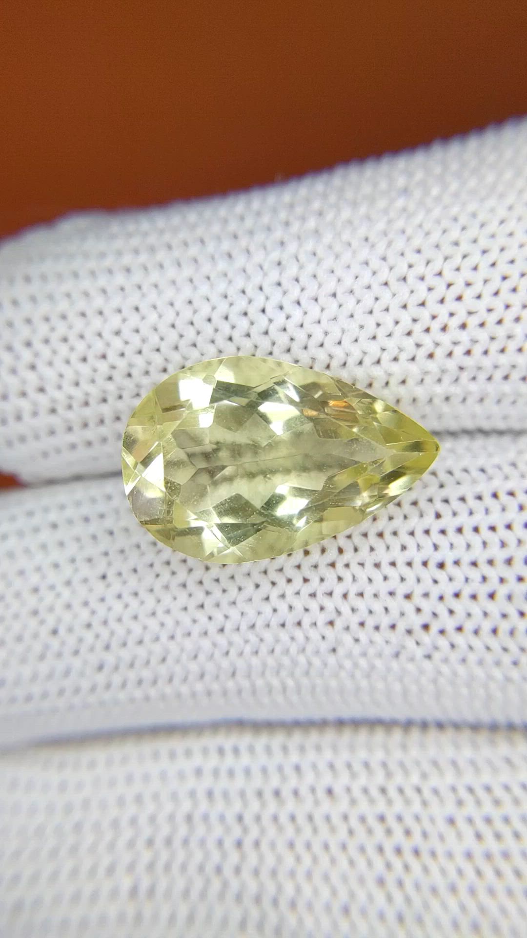 8.48 Ct. Yellow Quartz from Madagascar Size Video