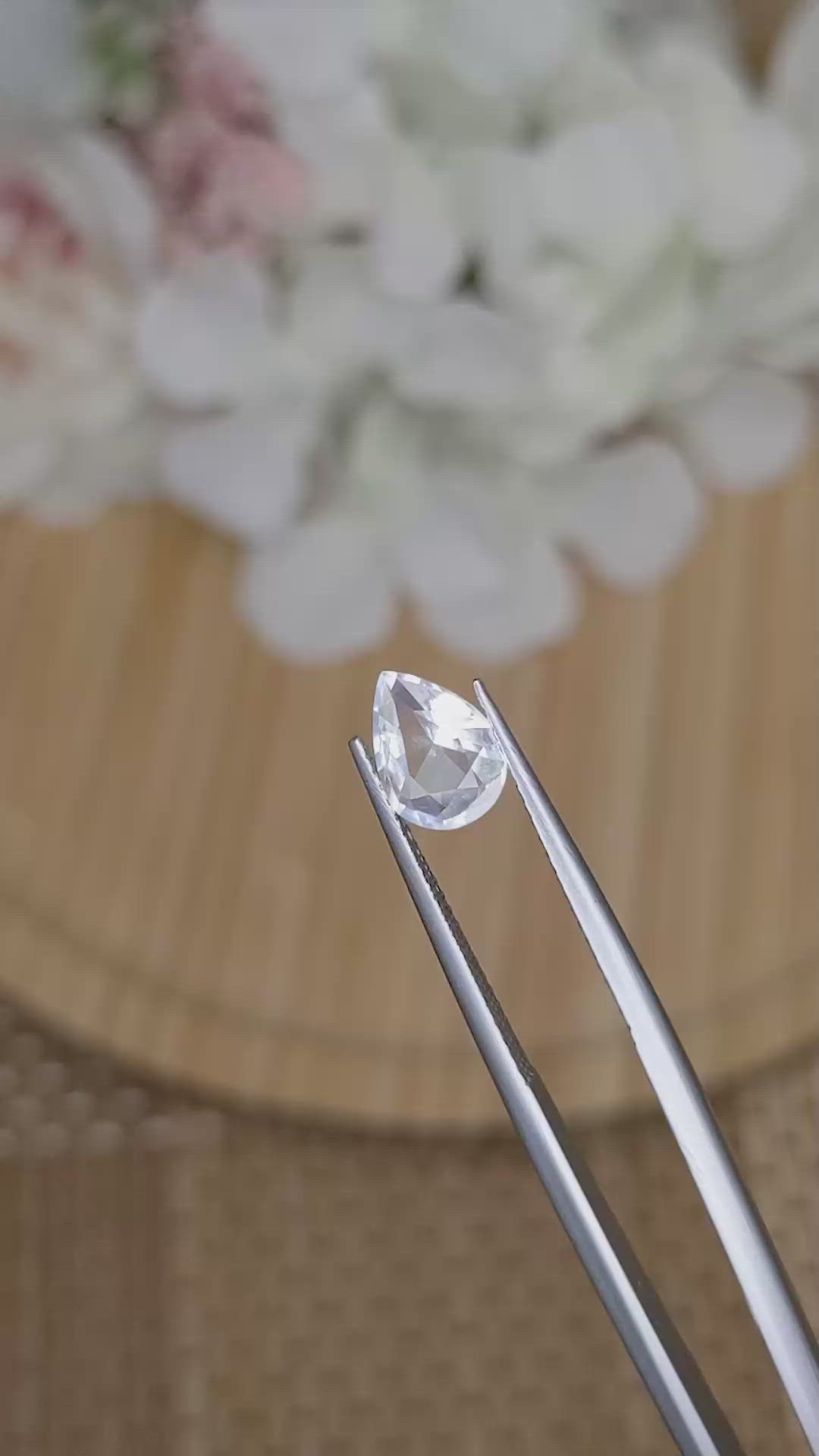 1.08 Ct. Rainbow Moonstone from Ceylon (Sri Lanka) Size Video