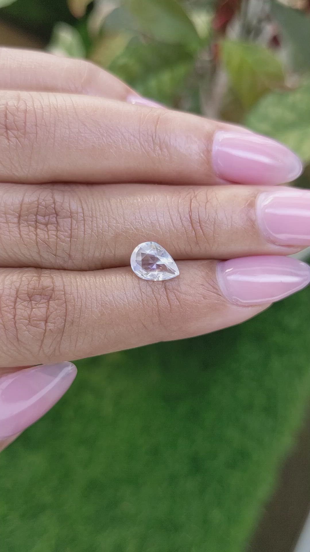 1.08 Ct. Rainbow Moonstone from Ceylon (Sri Lanka) Size Video